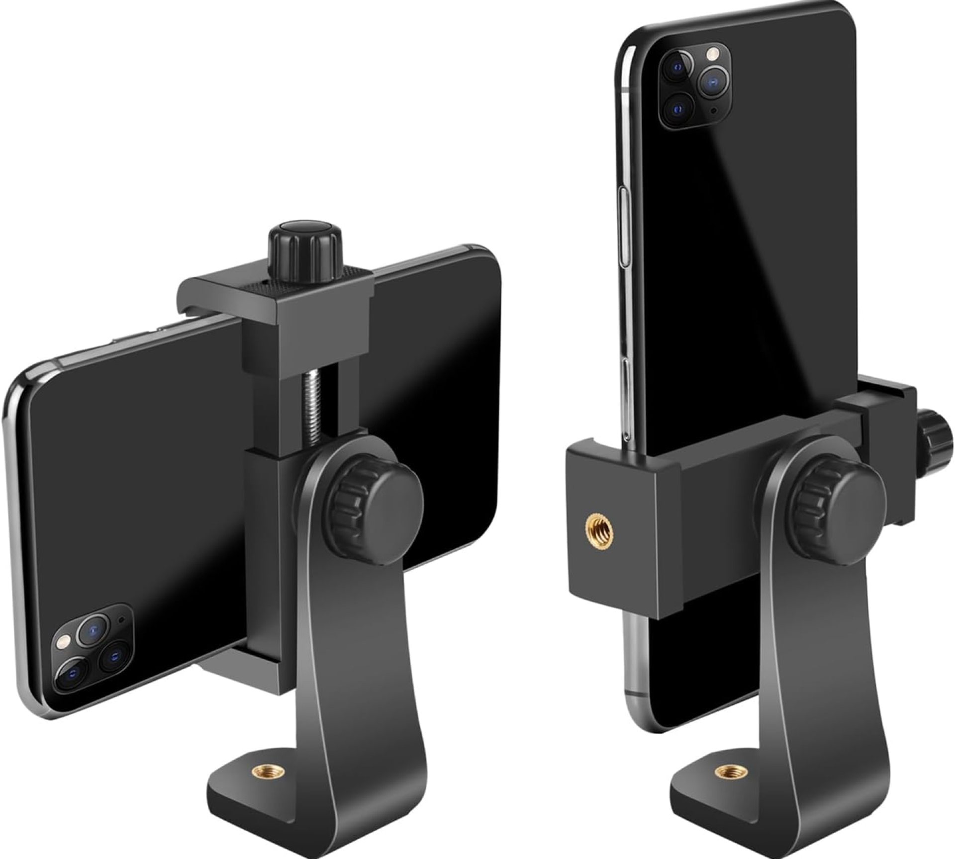Premium Smartphone Holder/Vertical and Horizontal Tripod Mount Adapter Rotatable Bracket with 1/4 inch Screw/Adjustable Clip for iPhone, Android Cell Phone, Selfie Stick, Camera Stand Premium Smartphone Holder/Vertical and Horizontal Tripod Mount Adapter Rotatable Bracket with 1/4 inch Screw/Adjustable Clip for iPhone, Android Cell Phone, Selfie Stick, Camera Stand