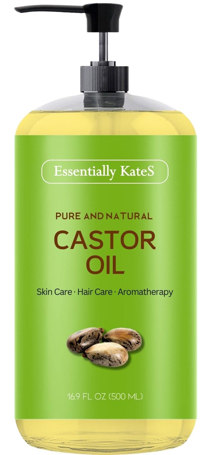 Castor Oil 16.9 Fl Oz – 100% Pure and Natural, Cold Pressed, and Hexane-Free – Hair Care, Skin Care and Body Care Castor Oil 16.9 Fl Oz – 100% Pure and Natural, Cold Pressed, and Hexane-Free – Hair Care, Skin Care and Body Care