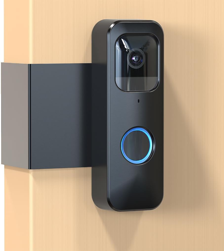 Blink Doorbell Mount, Anti-Theft Blink Video Doorbell Door Mount Bracket No Drilling, Not Block Doorbell Motion Sensor, Easy to Install, Fit for Blink Doorbell Camera (Black) Blink Doorbell Mount, Anti-Theft Blink Video Doorbell Door Mount Bracket No Drilling, Not Block Doorbell Motion Sensor, Easy to Install, Fit for Blink Doorbell Camera (Black)