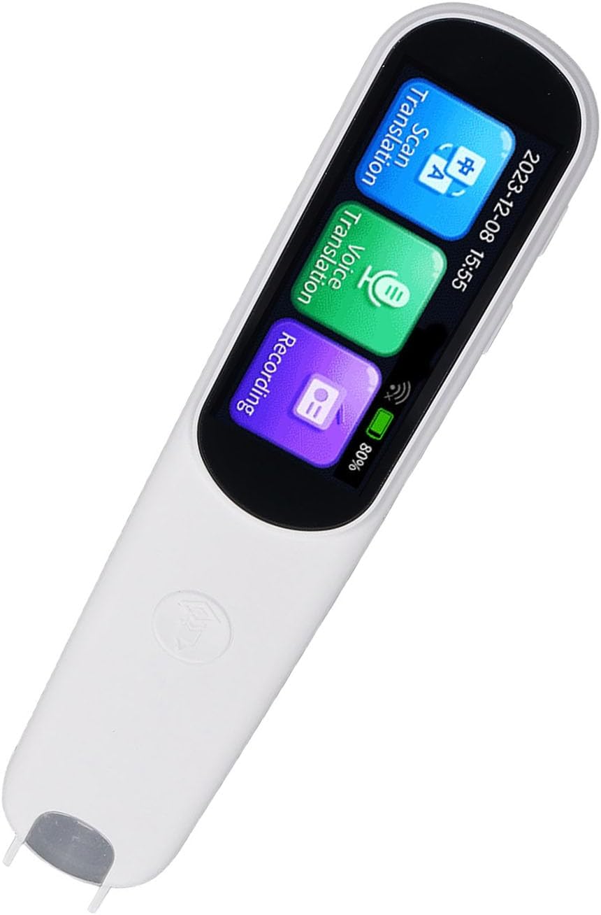 Portable Translator Pen, OCR Digital Translation Pen Scanner 112 Language Translator Device Support Text Extract Intelligent Recording Scanner for Students, Black Scan Reader Pen Portable Translator Pen, OCR Digital Translation Pen Scanner 112 Language Translator Device Support Text Extract Intelligent Recording Scanner for Students, Black Scan Reader Pen