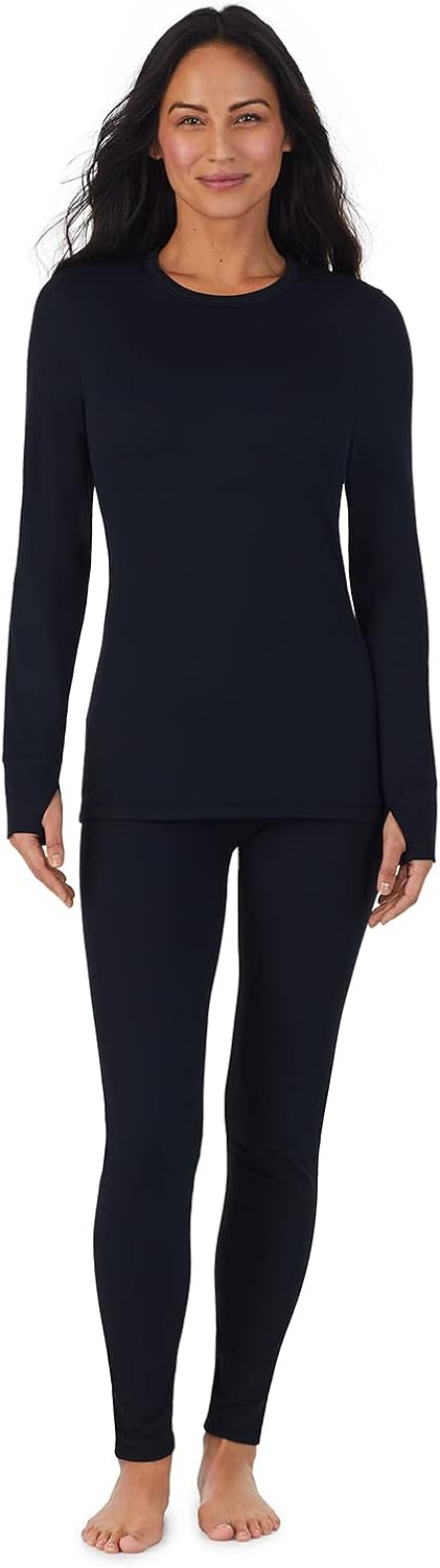 Cuddl Duds Womens Fleece Lined Thermal Long Sleeve Shirt and Leggings – Top and Bottom Base Layer Lounge Sets for Women Cuddl Duds Womens Fleece Lined Thermal Long Sleeve Shirt and Leggings – Top and Bottom Base Layer Lounge Sets for Women