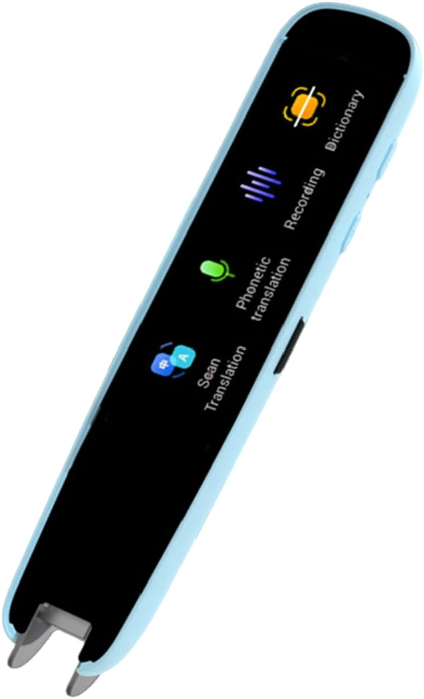 Translation Pen, OCR Digital Scan Reader Pen, Text to Speech Translator Pen, Smart Recording Pen for Students, Dyslexia, Voice Wireless Language Translator for Travelers and Businessmen (Blue) Translation Pen, OCR Digital Scan Reader Pen, Text to Speech Translator Pen, Smart Recording Pen for Students, Dyslexia, Voice Wireless Language Translator for Travelers and Businessmen (Blue)