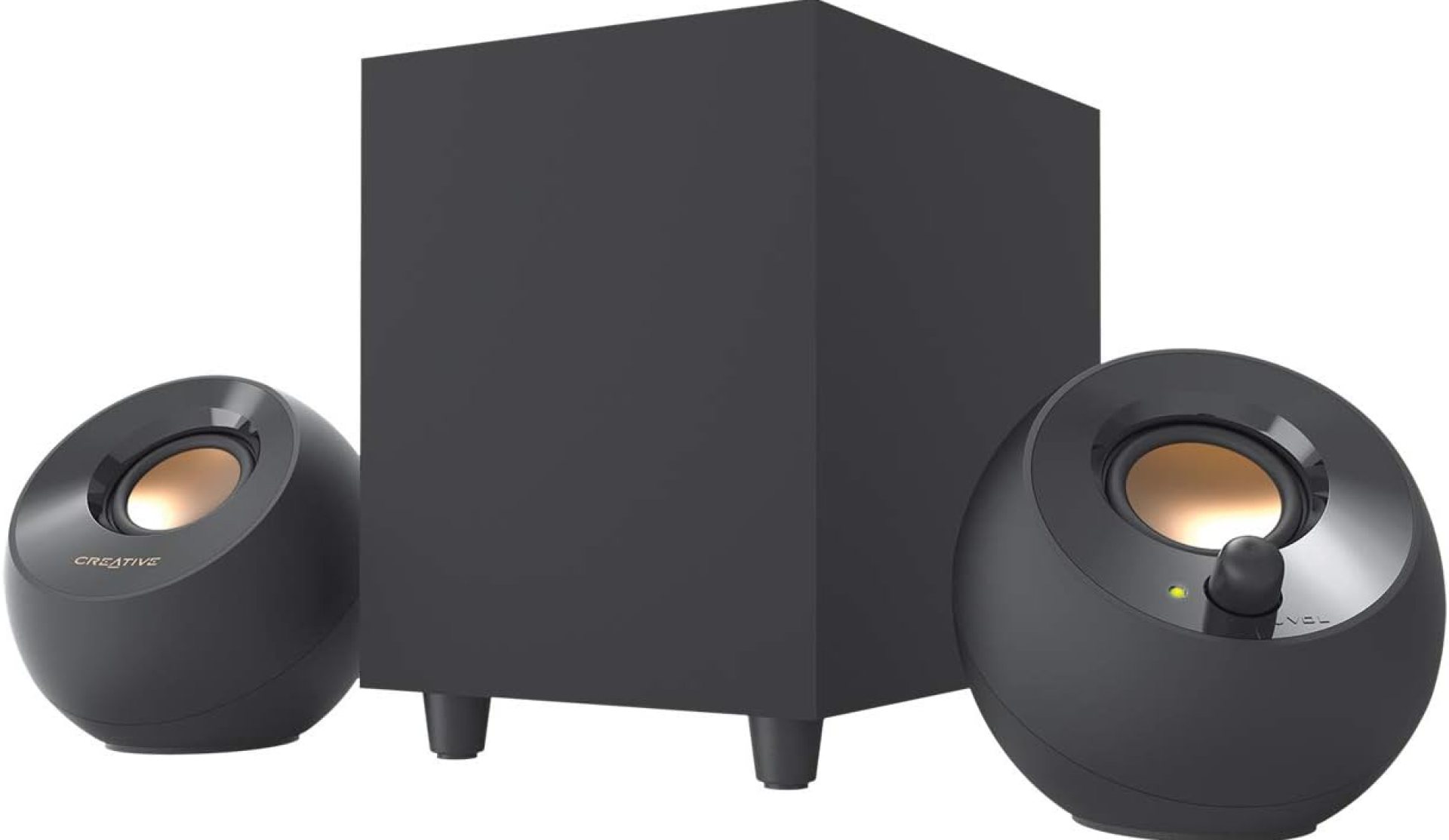 Creative Pebble Plus 2.1 USB-Powered Desktop Speakers with Powerful Down-Firing Subwoofer and Far-Field Drivers, Up to 8W RMS Total Power for Computer PCs and Laptops (Black) Creative Pebble Plus 2.1 USB-Powered Desktop Speakers with Powerful Down-Firing Subwoofer and Far-Field Drivers, Up to 8W RMS Total Power for Computer PCs and Laptops (Black)