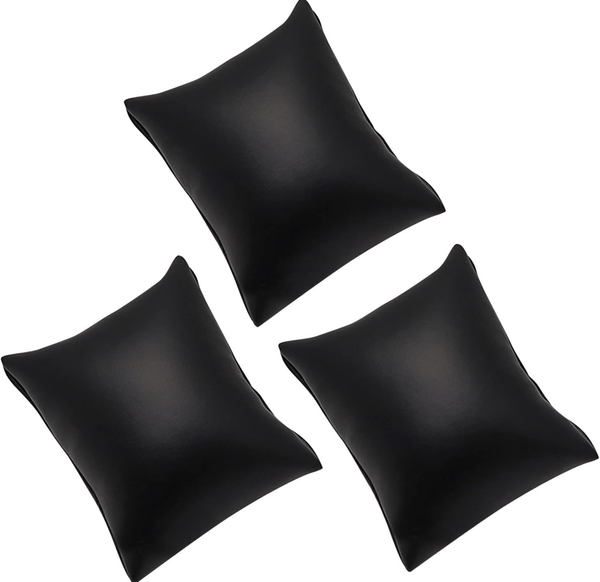Lxnoap 3 pcs Black Leather Bracelet Watch Pillow Jewelry Displays 3 inch Bracelet Bangle Watch Display Holder Lxnoap 3 pcs Black Leather Bracelet Watch Pillow Jewelry Displays 3 inch Bracelet Bangle Watch Display Holder