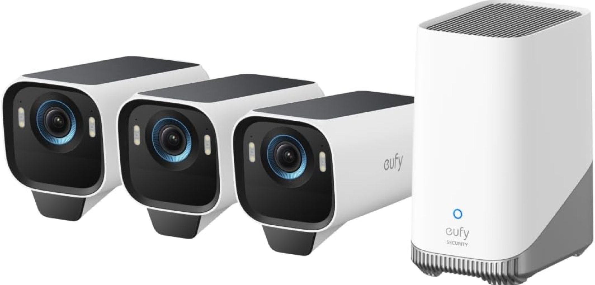 eufy Security eufyCam S3 Pro 3-Cam Kit, Solar Camera Outdoor Wireless, MaxColor Night Vision, 4K Security Camera with Solar Panel, Face Recognition AI, Expandable Local Storage, No Monthly Fee eufy Security eufyCam S3 Pro 3-Cam Kit, Solar Camera Outdoor Wireless, MaxColor Night Vision, 4K Security Camera with Solar Panel, Face Recognition AI, Expandable Local Storage, No Monthly Fee