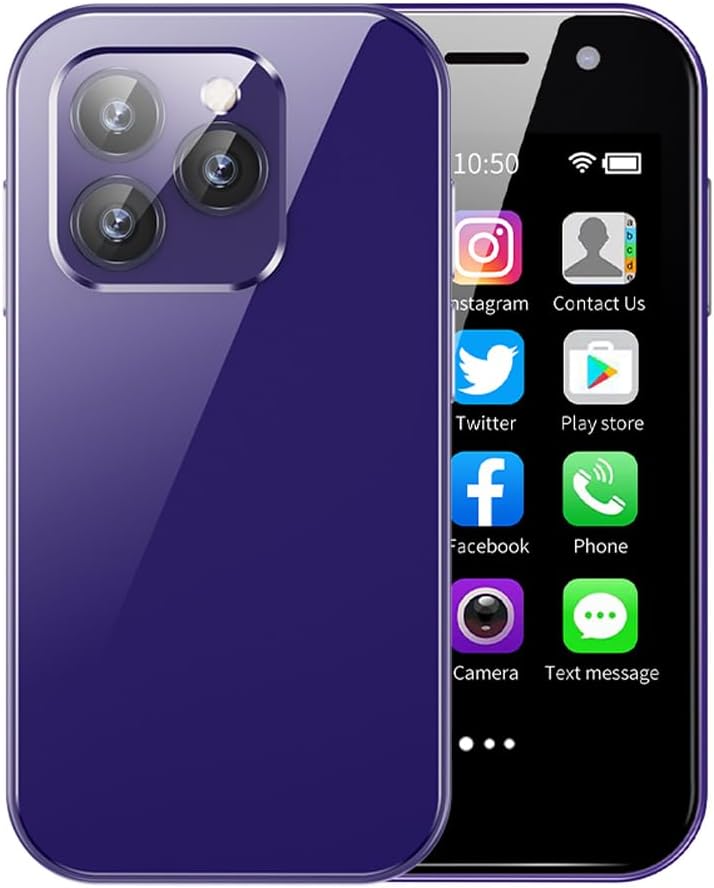 Mini 4G Smartphone Unlocked, 3.0 Inch Dual Sim Quad Core Mini Phone Premium Child Phone Small Smartphone Student Pocket Cellphone, 3+32GB (Purple) Mini 4G Smartphone Unlocked, 3.0 Inch Dual Sim Quad Core Mini Phone Premium Child Phone Small Smartphone Student Pocket Cellphone, 3+32GB (Purple)