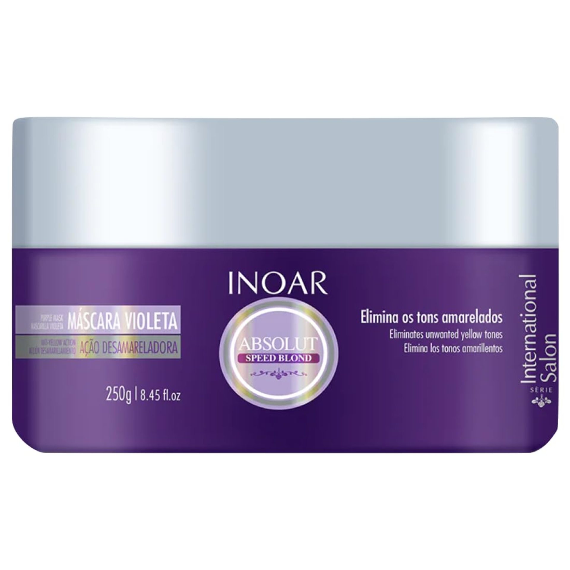 INOAR – Speed Blond Mask– Anti Yellowing Nourishing Hair Treatments, Hair Care for Blonde, Silver, Grey – Vegan Hair Product – Cruelty Free Haircare for Men and Women (8.8 oz.) INOAR – Speed Blond Mask– Anti Yellowing Nourishing Hair Treatments, Hair Care for Blonde, Silver, Grey – Vegan Hair Product – Cruelty Free Haircare for Men and Women (8.8 oz.)