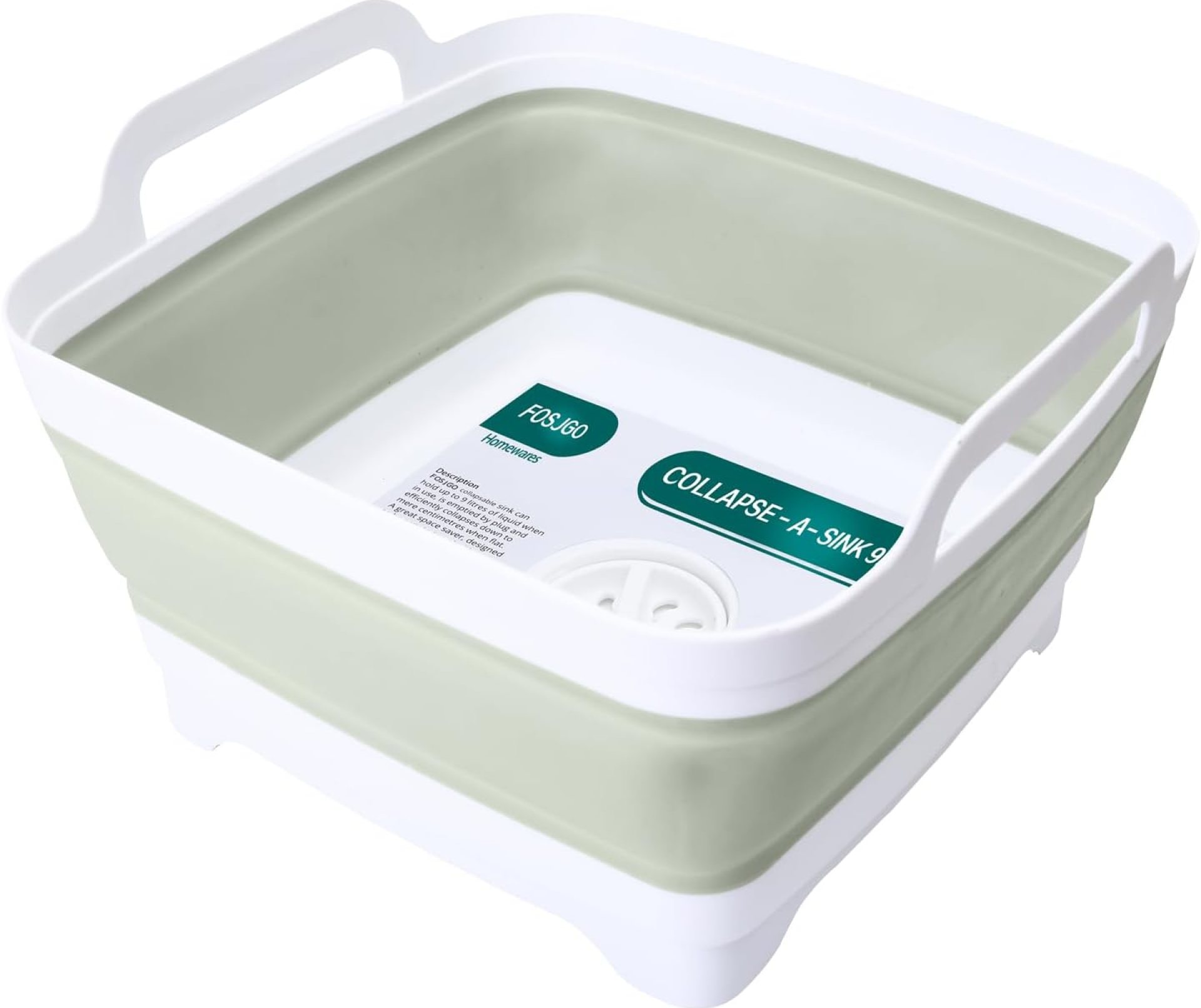 Collapsible Dish Basin with Drain Plug and Carry Handles – 9L Capacity, Portable Sink Tub for Camping and RV Collapsible Dish Basin with Drain Plug and Carry Handles – 9L Capacity, Portable Sink Tub for Camping and RV