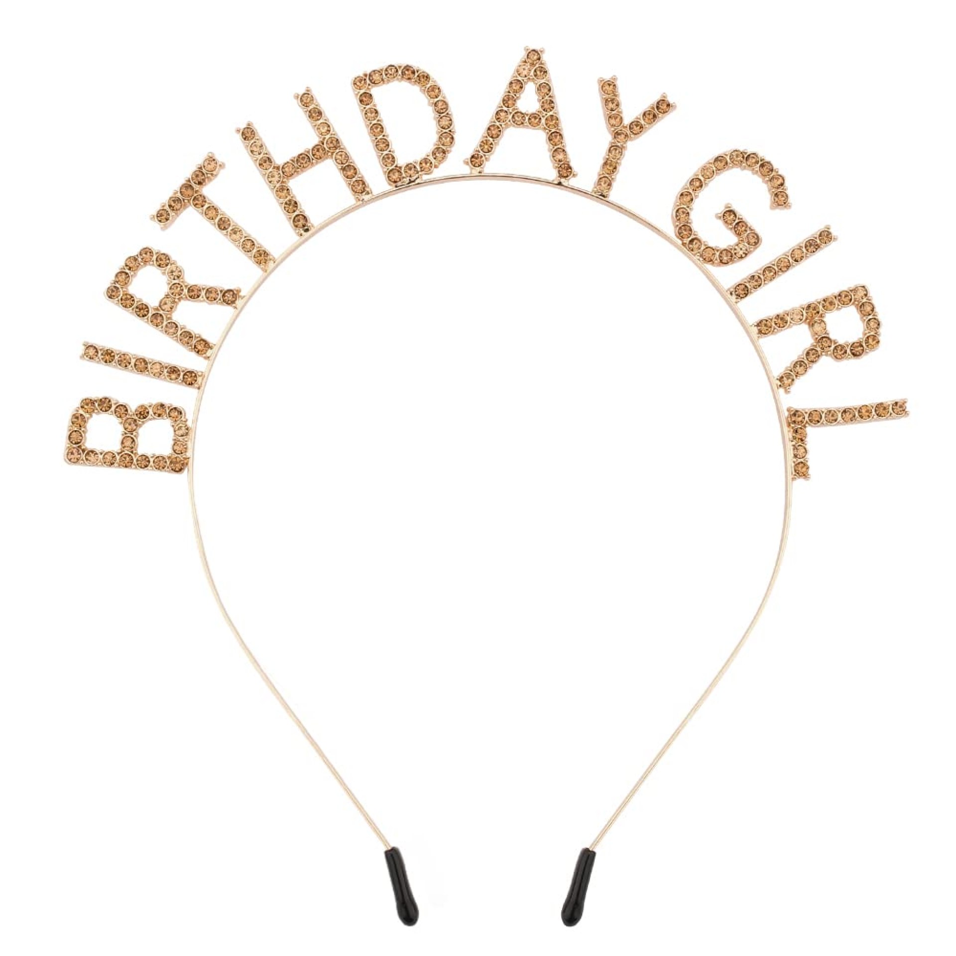 AOPRIE Birthday Girl Headband Tiara for Women & Girls – Happy Birthday Princess Crown Rhinestone Accessory, Champagne Gold AOPRIE Birthday Girl Headband Tiara for Women & Girls – Happy Birthday Princess Crown Rhinestone Accessory, Champagne Gold