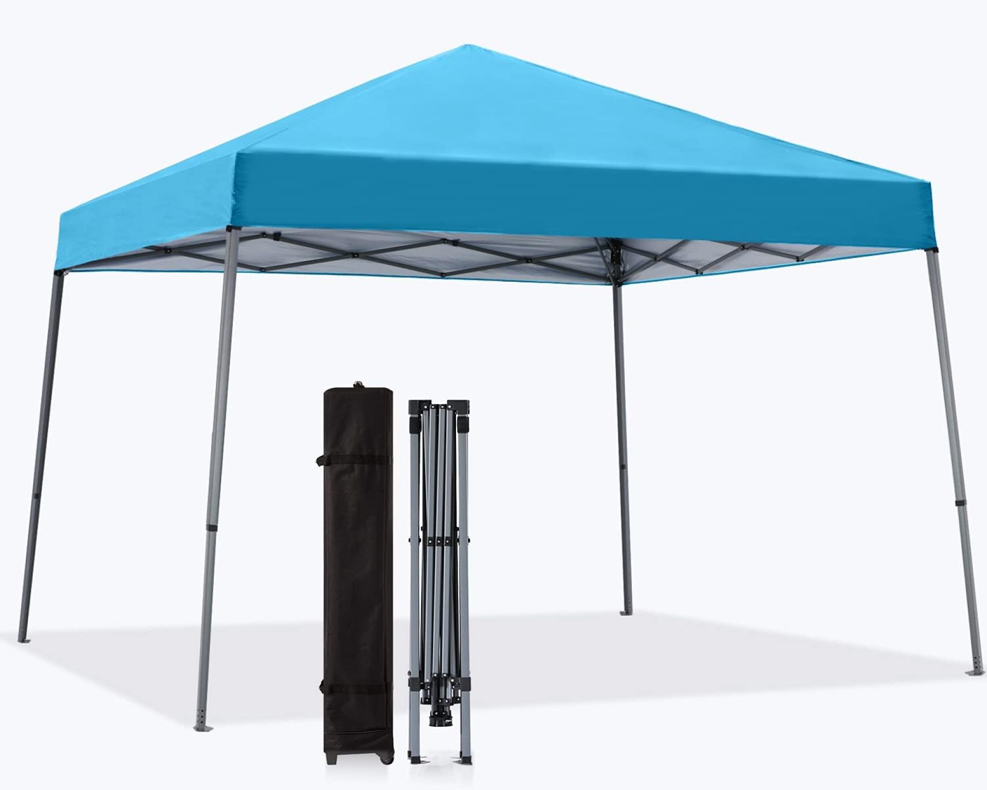 MASTERCANOPY Portable Pop Up Canopy Tent with Large Base (10×10,Sky Blue) MASTERCANOPY Portable Pop Up Canopy Tent with Large Base (10×10,Sky Blue)
