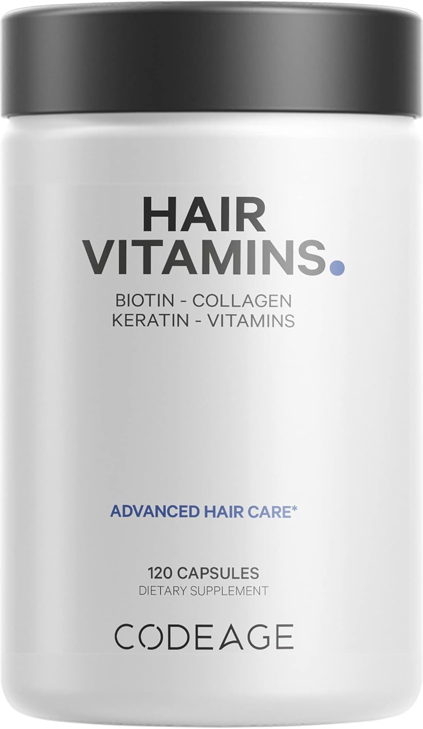 Codeage Hair Vitamins 10000 mcg Biotin, Keratin, Collagen, Vitamin A, B12, C, D3, E, Zinc, Turmeric, Probiotics, Enzymes, Inositol – Hair Care Support – Healthy Hair Supplement Pills – 120 Capsules Codeage Hair Vitamins 10000 mcg Biotin, Keratin, Collagen, Vitamin A, B12, C, D3, E, Zinc, Turmeric, Probiotics, Enzymes, Inositol – Hair Care Support – Healthy Hair Supplement Pills – 120 Capsules