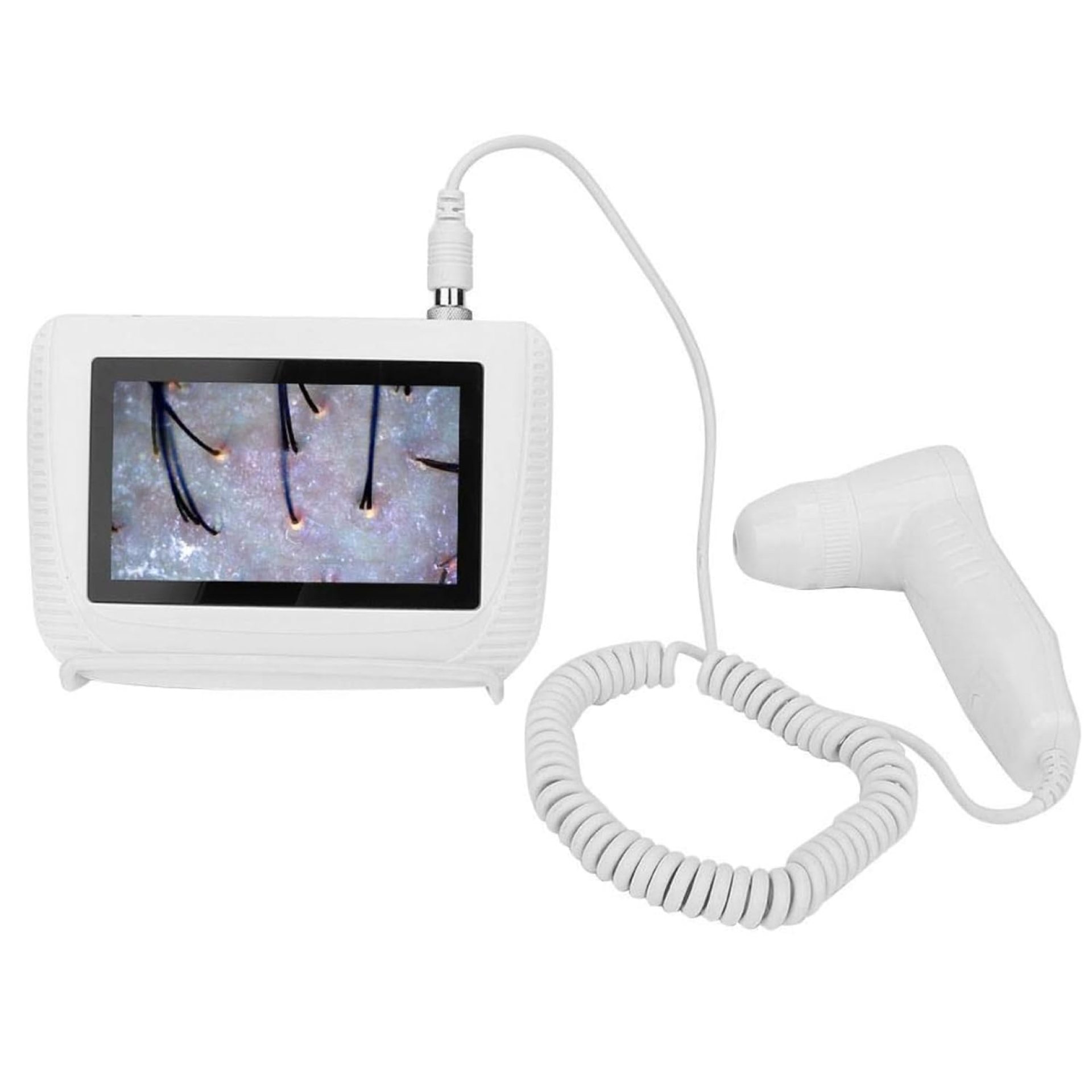 Dioche Skin Diagnosis Hair Analyzer, 5 Inch HD LCD Screen Digital Skin Detector Rechargeable Scalp Hair Follicle Oil Magnifying Detector Analyzer Skin Pigment Tester Dioche Skin Diagnosis Hair Analyzer, 5 Inch HD LCD Screen Digital Skin Detector Rechargeable Scalp Hair Follicle Oil Magnifying Detector Analyzer Skin Pigment Tester