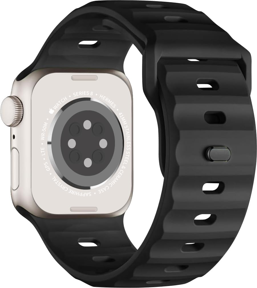 Smartwatch Bands Compatible with Apple Watch Bands 49mm 46mm 45mm 44mm 42mm 41mm 40mm 38mm for Men Women, Soft Silicone Sport Band for Apple Watch Ultra/Series 10/9/8/7/6/5/4/3/2/1 Smartwatch Bands Compatible with Apple Watch Bands 49mm 46mm 45mm 44mm 42mm 41mm 40mm 38mm for Men Women, Soft Silicone Sport Band for Apple Watch Ultra/Series 10/9/8/7/6/5/4/3/2/1
