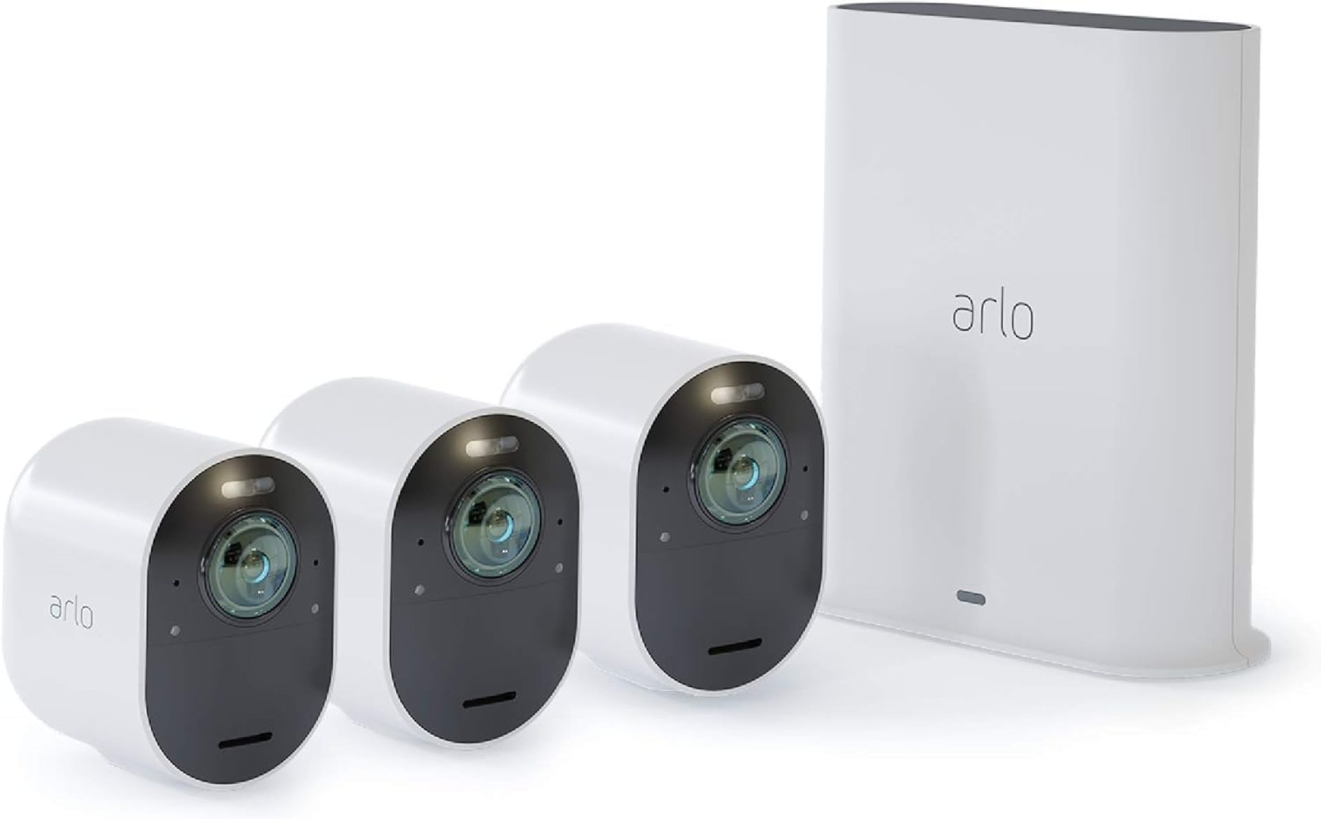 Arlo Ultra – 4K UHD Wire-Free Security 3 Camera System | Indoor/Outdoor with Color Night Vision, 180° View, 2-Way Audio, Spotlight, Siren | Compatible with Alexa and Homekit | (VMS534) (Renewed) Arlo Ultra – 4K UHD Wire-Free Security 3 Camera System | Indoor/Outdoor with Color Night Vision, 180° View, 2-Way Audio, Spotlight, Siren | Compatible with Alexa and Homekit | (VMS534) (Renewed)