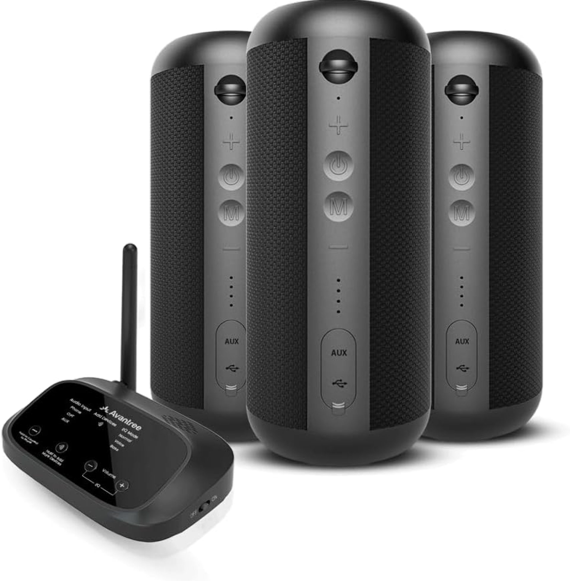 Avantree Harmony 2 – Advanced Multi-Room Wireless Stereo Speaker System for Home & Outdoor, with Bluetooth & Wired Input Options, Set of 3 – Each Speaker Can Be Used Independently Avantree Harmony 2 – Advanced Multi-Room Wireless Stereo Speaker System for Home & Outdoor, with Bluetooth & Wired Input Options, Set of 3 – Each Speaker Can Be Used Independently