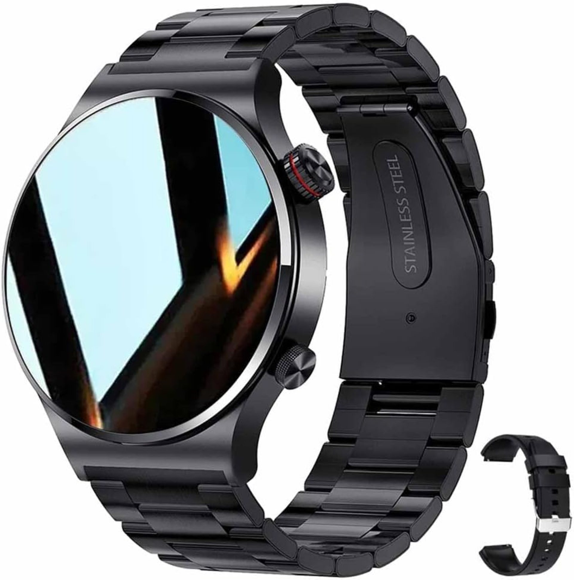 FILIEKEU Bluetooth Calls Smart Watch Men Women Heart Rate Sleep Monitor Steps IP67 Waterproof Sport Fitness Tracker 1.3”Touch Screen Fasion Black Stainless Steel Smart Watches for Android iOS FILIEKEU Bluetooth Calls Smart Watch Men Women Heart Rate Sleep Monitor Steps IP67 Waterproof Sport Fitness Tracker 1.3”Touch Screen Fasion Black Stainless Steel Smart Watches for Android iOS