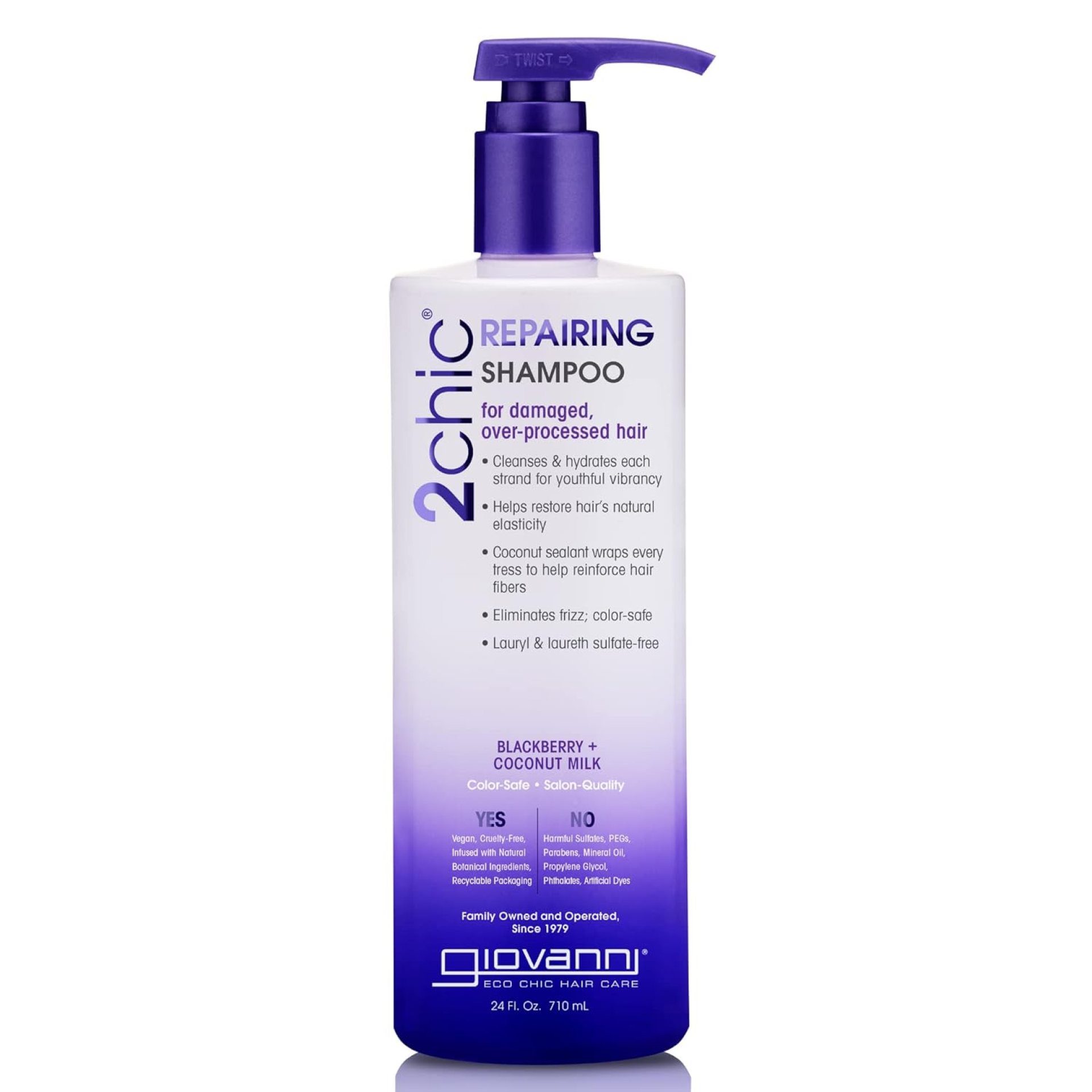 GIOVANNI 2chic Ultra-Repairing Shampoo Set – For Damaged, Over-Processed Hair, Helps Restore Hair’s Natural Elasticity, Blackberry & Coconut Oil, Argan, Shea Butter, Color Safe – 24 Fl Oz Each GIOVANNI 2chic Ultra-Repairing Shampoo Set – For Damaged, Over-Processed Hair, Helps Restore Hair’s Natural Elasticity, Blackberry & Coconut Oil, Argan, Shea Butter, Color Safe – 24 Fl Oz Each