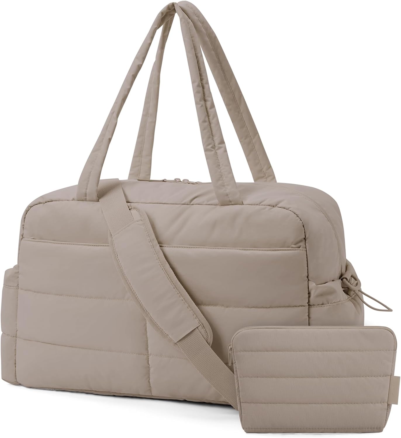 BAGSMART Travel Duffle Bag Gym Bag for Women, 31L Puffer Tote Bag Quilted Laptop Carry on, Weekender Overnight Bag Organizer Duffel Bag for Travel, Khaki BAGSMART Travel Duffle Bag Gym Bag for Women, 31L Puffer Tote Bag Quilted Laptop Carry on, Weekender Overnight Bag Organizer Duffel Bag for Travel, Khaki