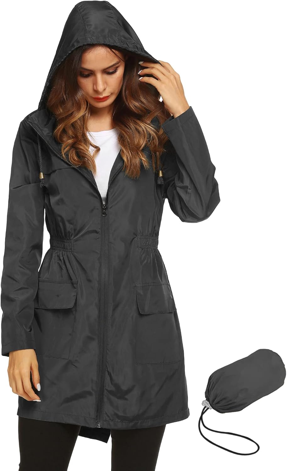 Lomon Women Waterproof Lightweight Rain Jacket Active Outdoor Hooded Raincoat Lomon Women Waterproof Lightweight Rain Jacket Active Outdoor Hooded Raincoat
