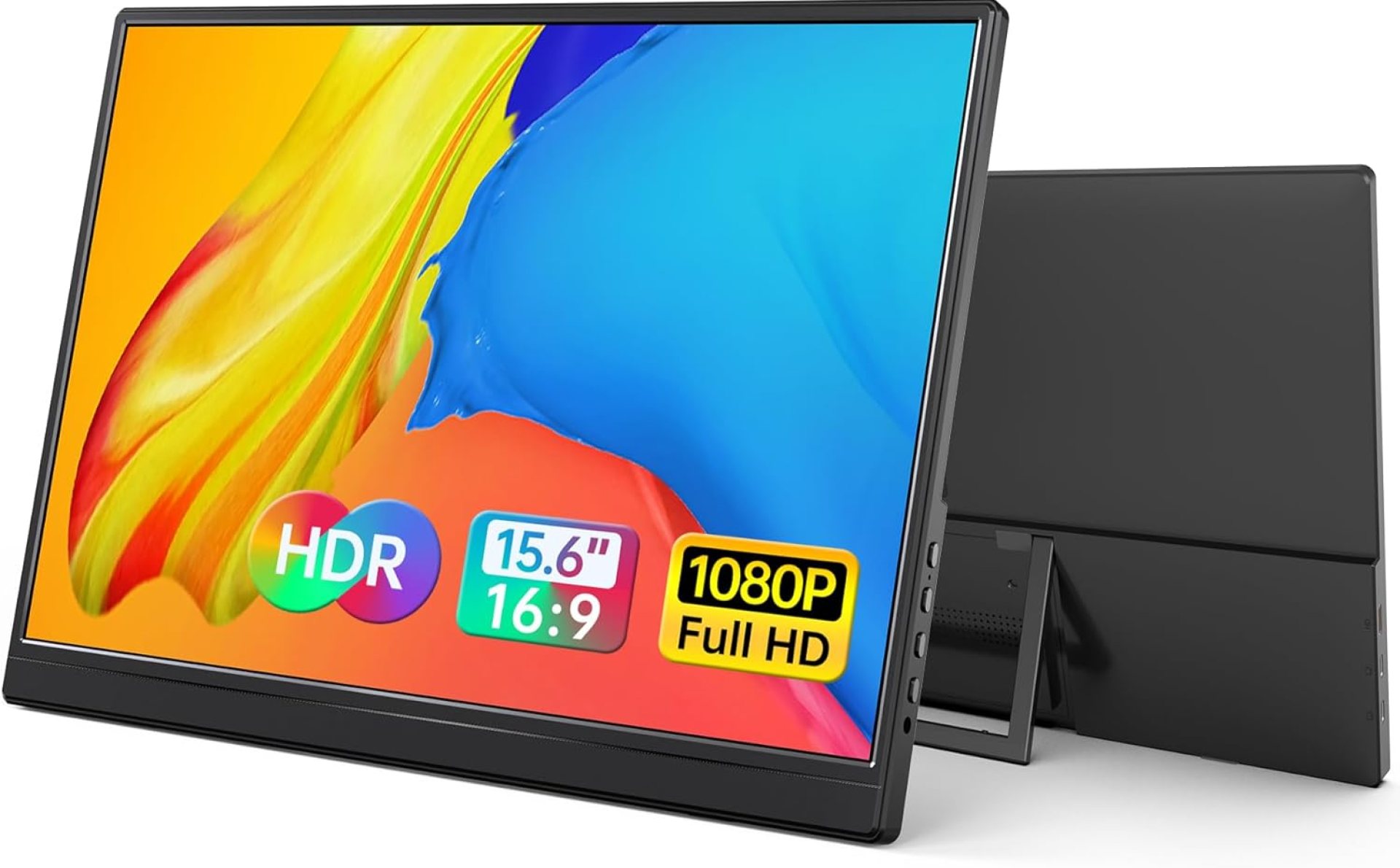 Yxk Portable Monitor 15.6 Inch 1080P USB-C HDMI Ultra-Slim Travel Monitor with Kickstand, for Laptop, PC, Mac Phone, PS, Xbox, Swich IPS Ultra-Thin Zero Frame Gaming Monitor Yxk Portable Monitor 15.6 Inch 1080P USB-C HDMI Ultra-Slim Travel Monitor with Kickstand, for Laptop, PC, Mac Phone, PS, Xbox, Swich IPS Ultra-Thin Zero Frame Gaming Monitor