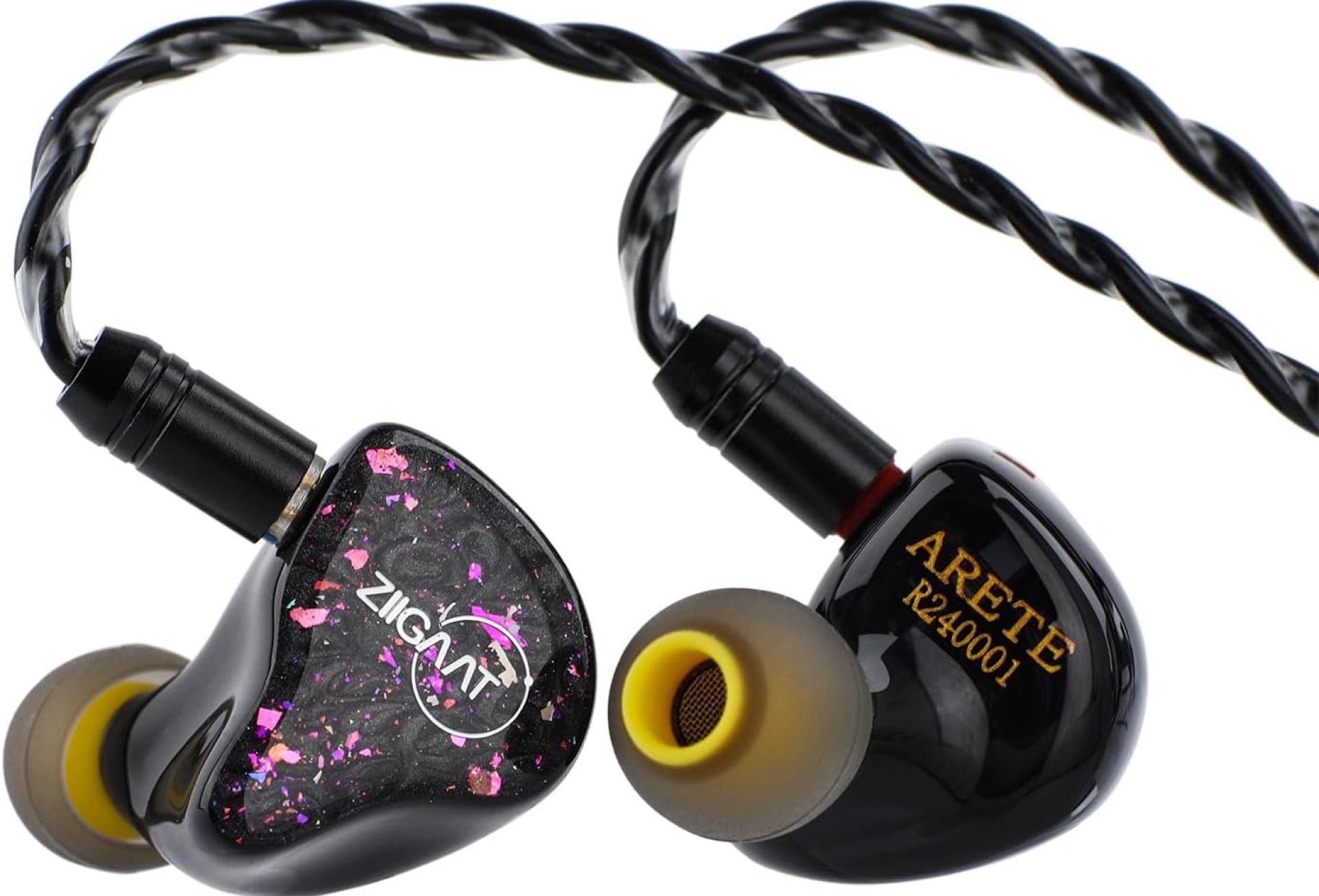 Linsoul ZiiGaat x Fresh Reviews Arete in Ear Monitor, 1DD+4BA Hybrid Earphone IEM, Wired Gaming Earbuds, Studio Monitor Tunning, with Detachable IEM Cable for Musician Audiophile(Black) Linsoul ZiiGaat x Fresh Reviews Arete in Ear Monitor, 1DD+4BA Hybrid Earphone IEM, Wired Gaming Earbuds, Studio Monitor Tunning, with Detachable IEM Cable for Musician Audiophile(Black)