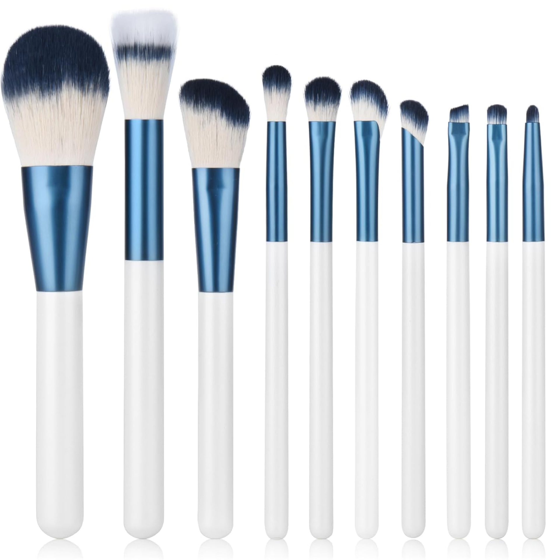 Makeup Brushes Set With Case 10Pcs White Makeup Brush Kit Foundation Eyeshadow Powder Blending Kabuki Eyebrow Eyelash Brushes Cosmetic Brush Travel Kit Gift (White+Blue) Makeup Brushes Set With Case 10Pcs White Makeup Brush Kit Foundation Eyeshadow Powder Blending Kabuki Eyebrow Eyelash Brushes Cosmetic Brush Travel Kit Gift (White+Blue)