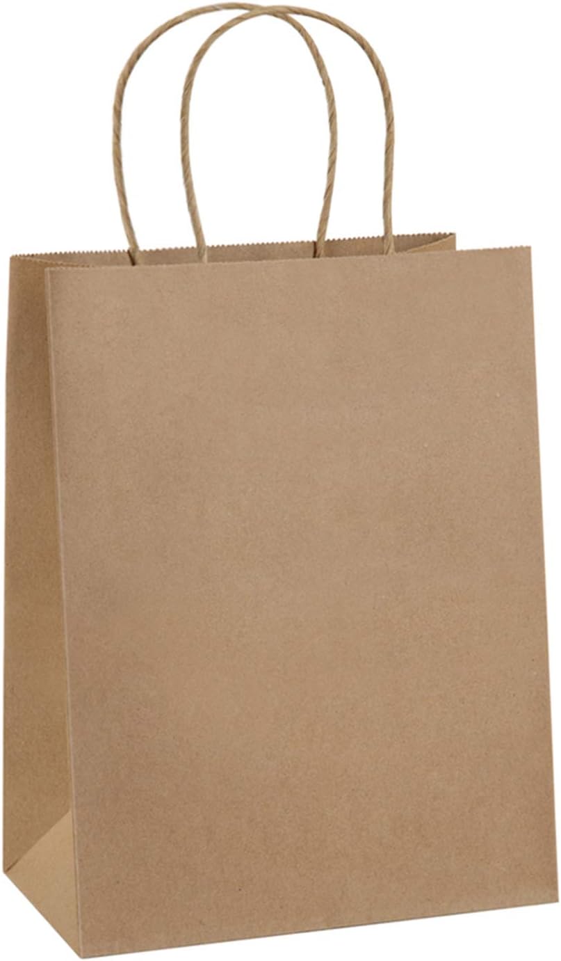 BagDream Gift Bags 8×4.25×10.5 100Pcs Paper Gift Bags Medium Size Brown Paper Bags with Handles Bulk Wedding Party Favor Bags, Kraft Grocery Shopping Bags, Retail Merchandise Bags Gift Sacks BagDream Gift Bags 8×4.25×10.5 100Pcs Paper Gift Bags Medium Size Brown Paper Bags with Handles Bulk Wedding Party Favor Bags, Kraft Grocery Shopping Bags, Retail Merchandise Bags Gift Sacks