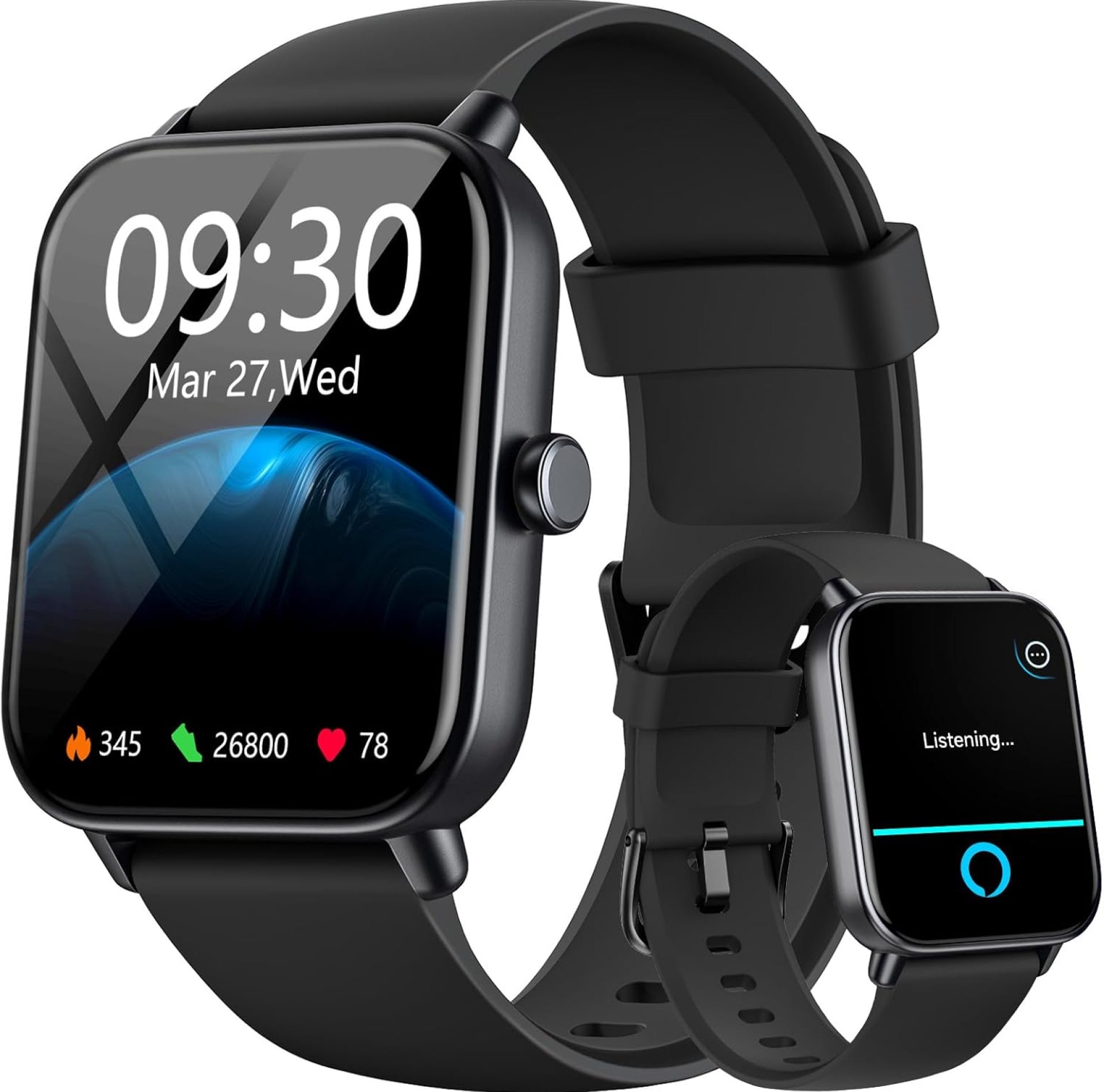 aeac Smart Watches for Men Women Answer/Make Call, Alexa Bulit-in, 1.8″ HD Fitness Tracker for Android iOS, Smart Watch with IP68 Waterproof/110 Sport Modes/Heart Rate/Sleep Monitor/Calories/Pedometer aeac Smart Watches for Men Women Answer/Make Call, Alexa Bulit-in, 1.8″ HD Fitness Tracker for Android iOS, Smart Watch with IP68 Waterproof/110 Sport Modes/Heart Rate/Sleep Monitor/Calories/Pedometer