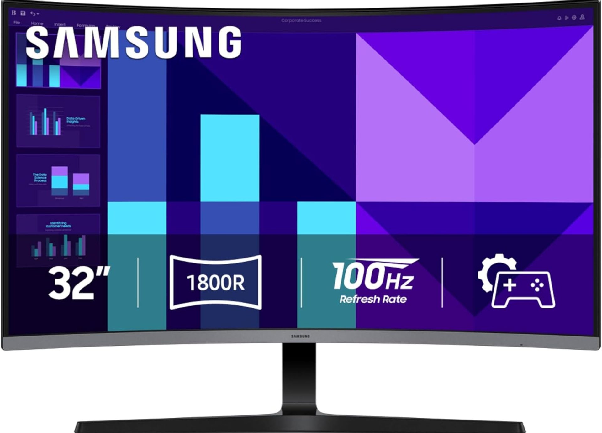 SAMSUNG 32-Inch S39GD Series FHD Curved Gaming Monitor, 100Hz, Game Mode, Advanced Eye Comfort, Frameless Display, Built in Speakers, Slim Metal Stand, LS32D396GANXZA, 2025, Black SAMSUNG 32-Inch S39GD Series FHD Curved Gaming Monitor, 100Hz, Game Mode, Advanced Eye Comfort, Frameless Display, Built in Speakers, Slim Metal Stand, LS32D396GANXZA, 2025, Black
