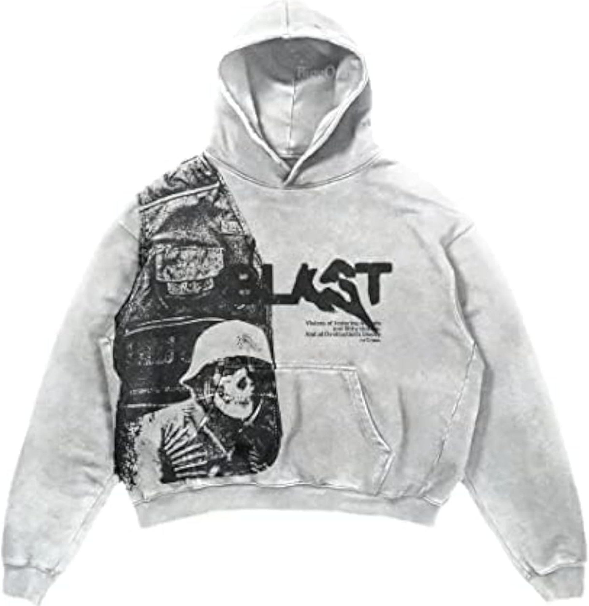 Obenie Retro Y2K Hoodie Gothic Casual Alphabet Blast Print Pattern Skull Fashion Hoodie Men Harajuku Men Clothing Obenie Retro Y2K Hoodie Gothic Casual Alphabet Blast Print Pattern Skull Fashion Hoodie Men Harajuku Men Clothing