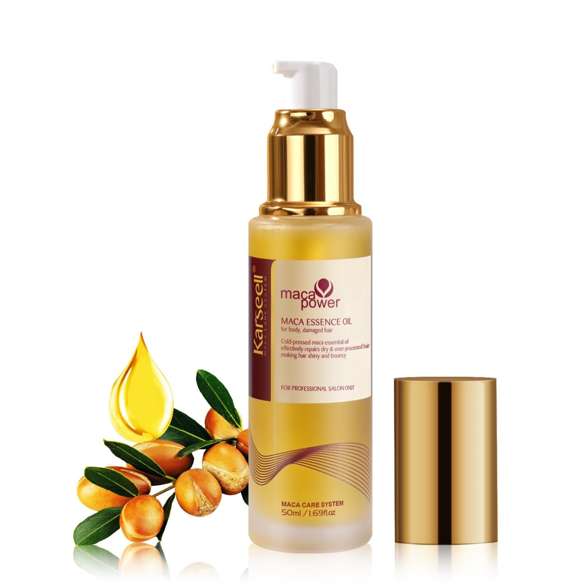 Karseell Moroccan Argan Oil for Hair Healing Cold Pressed Weightless Argan Oil Hair Serum for Dry Damaged Hair 50ml Karseell Moroccan Argan Oil for Hair Healing Cold Pressed Weightless Argan Oil Hair Serum for Dry Damaged Hair 50ml