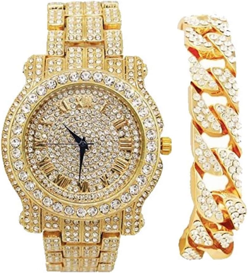 Charles Raymond Bling-ed Out Silver Round Luxury Mens Watch w/Bling-ed Out Bracelet – L0504B Charles Raymond Bling-ed Out Silver Round Luxury Mens Watch w/Bling-ed Out Bracelet – L0504B