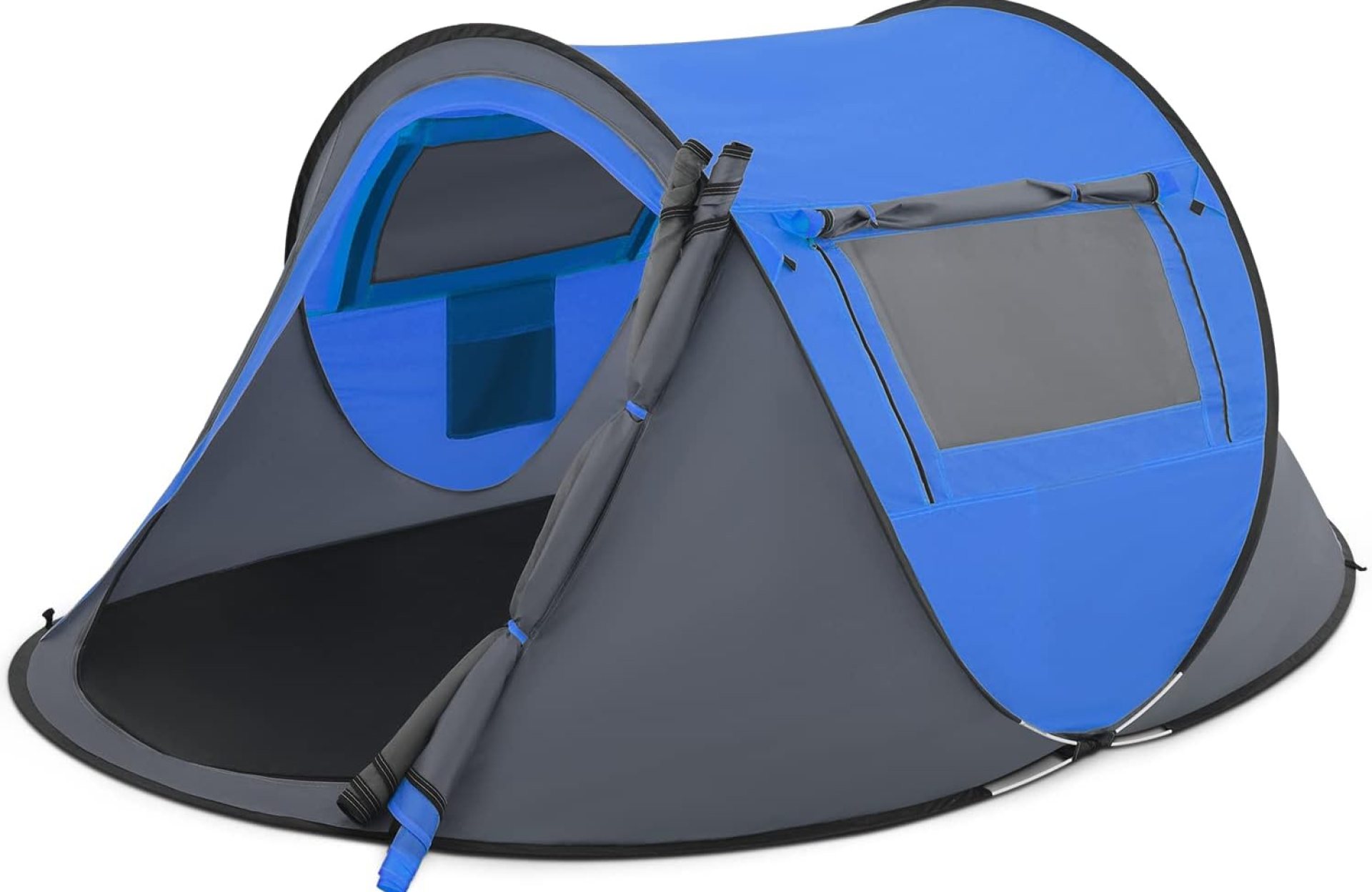 MoNiBloom Pop Up Tent 2 Person for Camping Waterproof Outdoor Easy Set Up Automatic Family Travel Tent, 2 Doors and Side Windows Instant Easy Popup Beach Tent with Carry Bag, Yellow MoNiBloom Pop Up Tent 2 Person for Camping Waterproof Outdoor Easy Set Up Automatic Family Travel Tent, 2 Doors and Side Windows Instant Easy Popup Beach Tent with Carry Bag, Yellow