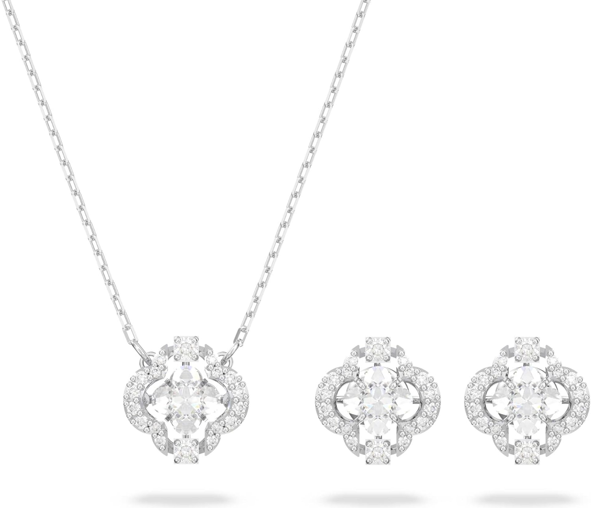 Swarovski Sparking Dance Crystal Necklace and Earring Set Jewelry Collection Swarovski Sparking Dance Crystal Necklace and Earring Set Jewelry Collection