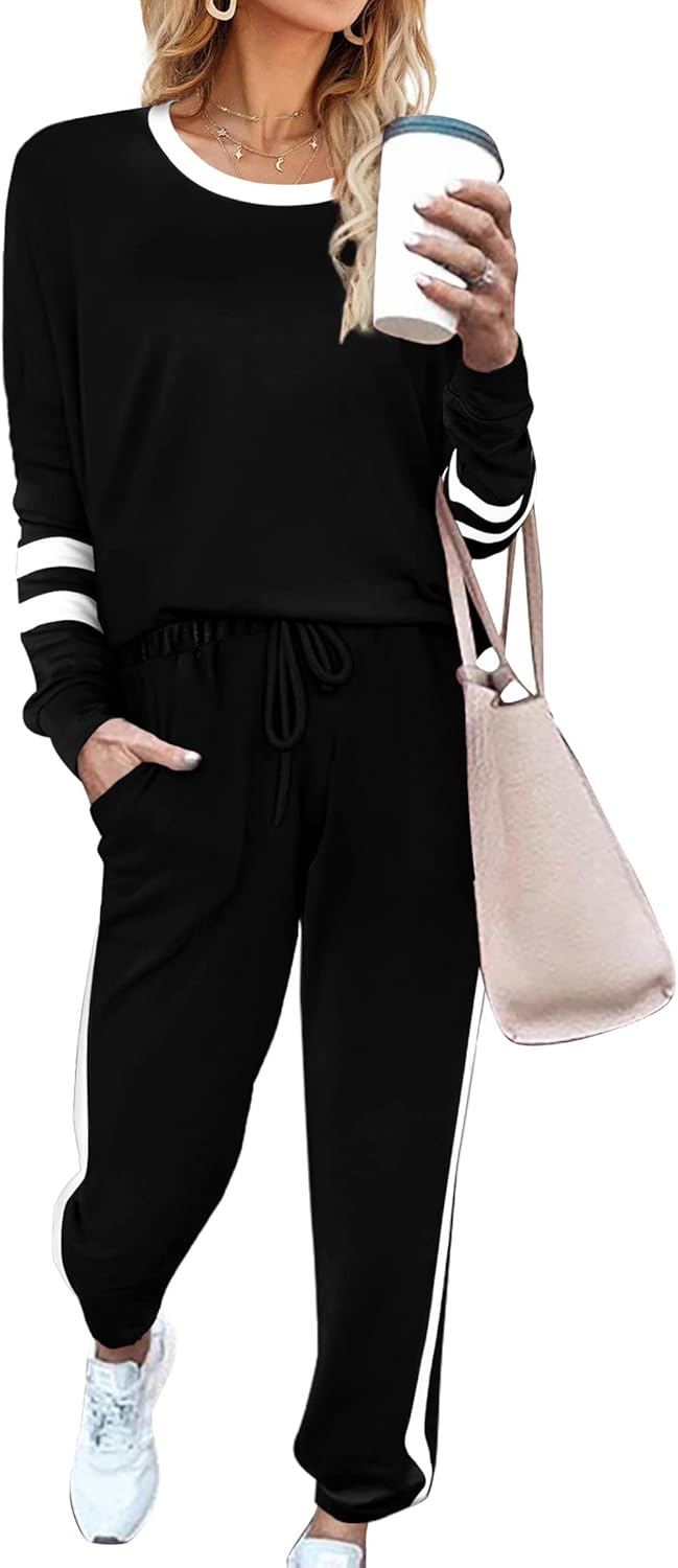 Aloodor Sweatsuit for Women 2 Piece Outfits for Womens Crewneck Sweatshirts Pullover Aloodor Sweatsuit for Women 2 Piece Outfits for Womens Crewneck Sweatshirts Pullover