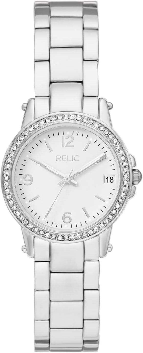 Relic by Fossil Women’s Matilda Three-Hand Date Silver Alloy Metal Bracelet Watch (Model: ZR34646) Relic by Fossil Women’s Matilda Three-Hand Date Silver Alloy Metal Bracelet Watch (Model: ZR34646)