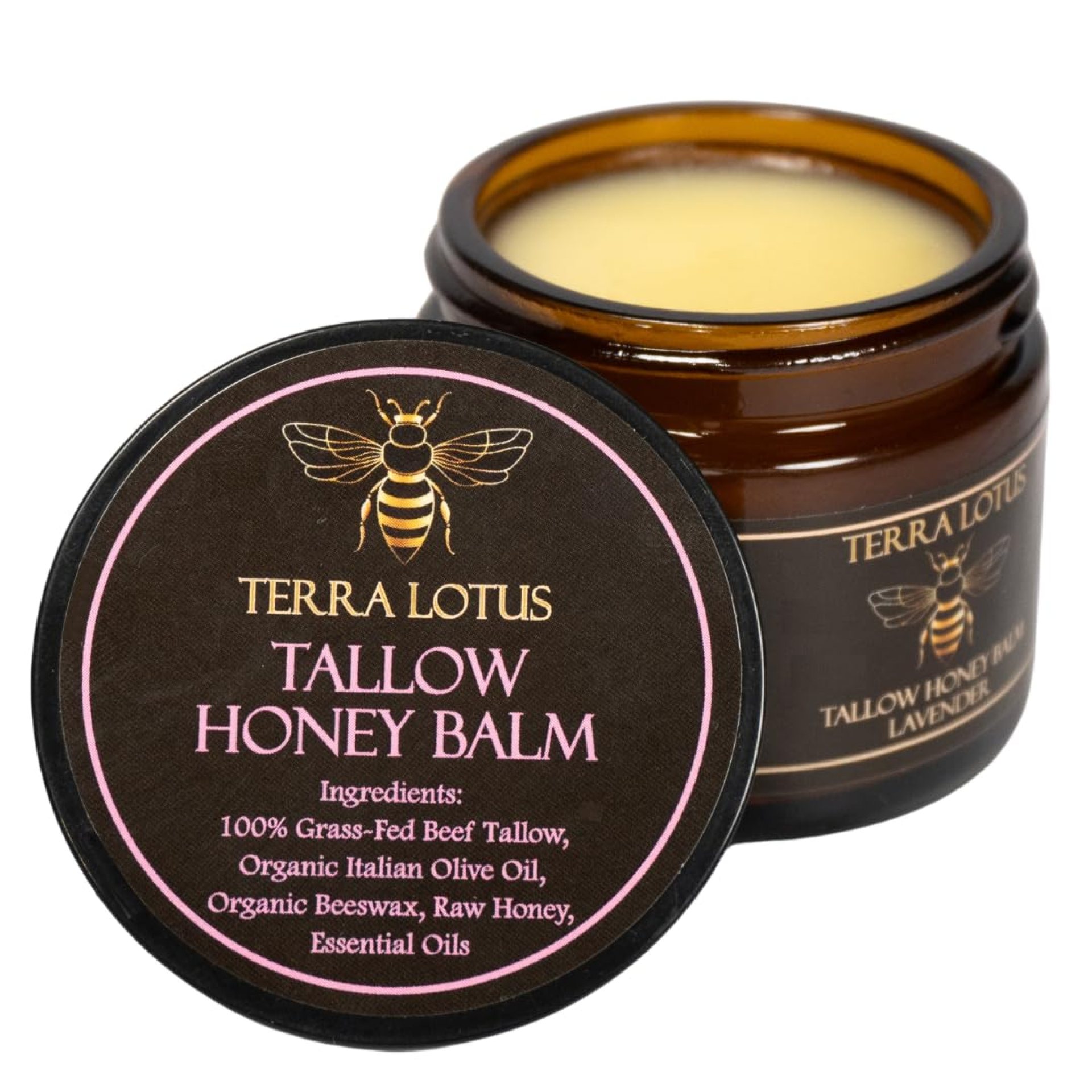 Organic Grass-Fed Beef Tallow Balm with Raw Honey – Moisturizing Cream for Soft, Smooth Skin – Handmade All-Natural Moisturizer (2 Oz, Lavender) Organic Grass-Fed Beef Tallow Balm with Raw Honey – Moisturizing Cream for Soft, Smooth Skin – Handmade All-Natural Moisturizer (2 Oz, Lavender)