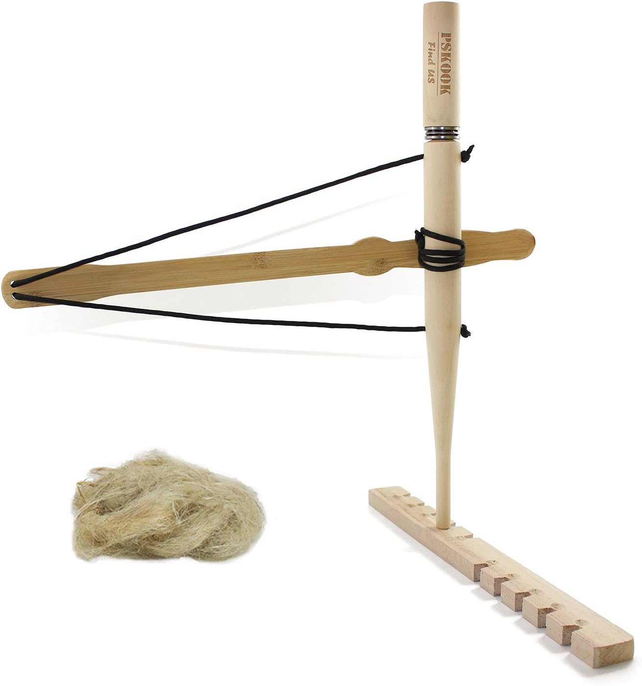 PSKOOK Bow Drill Kit Fire Starter, Primitive Wood, Survival Practice Friction Fire Tool for Scout Outdoor Activity Teaching, Outward Bound Training, Wildness Survival Beginner PSKOOK Bow Drill Kit Fire Starter, Primitive Wood, Survival Practice Friction Fire Tool for Scout Outdoor Activity Teaching, Outward Bound Training, Wildness Survival Beginner