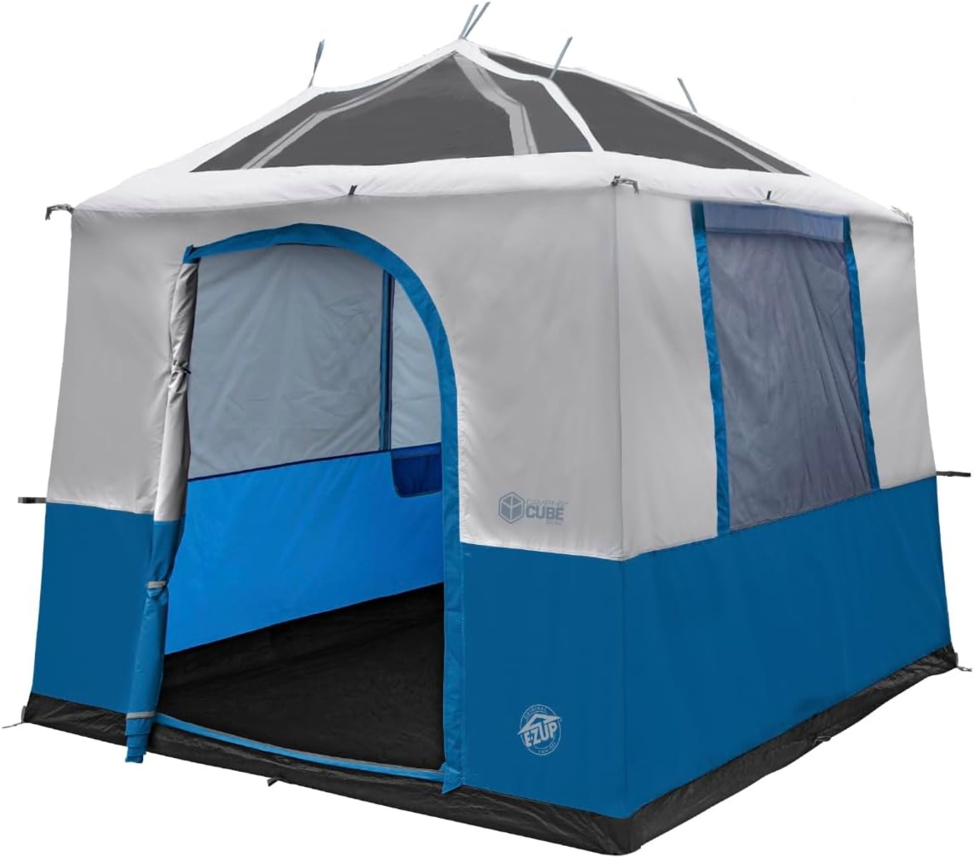 E-Z UP Camping Cube Sport, Converts 10′ Angled Leg Canopy into Camping Tent, Royal Blue (Canopy/SHELTER/Poles NOT Included) E-Z UP Camping Cube Sport, Converts 10′ Angled Leg Canopy into Camping Tent, Royal Blue (Canopy/SHELTER/Poles NOT Included)