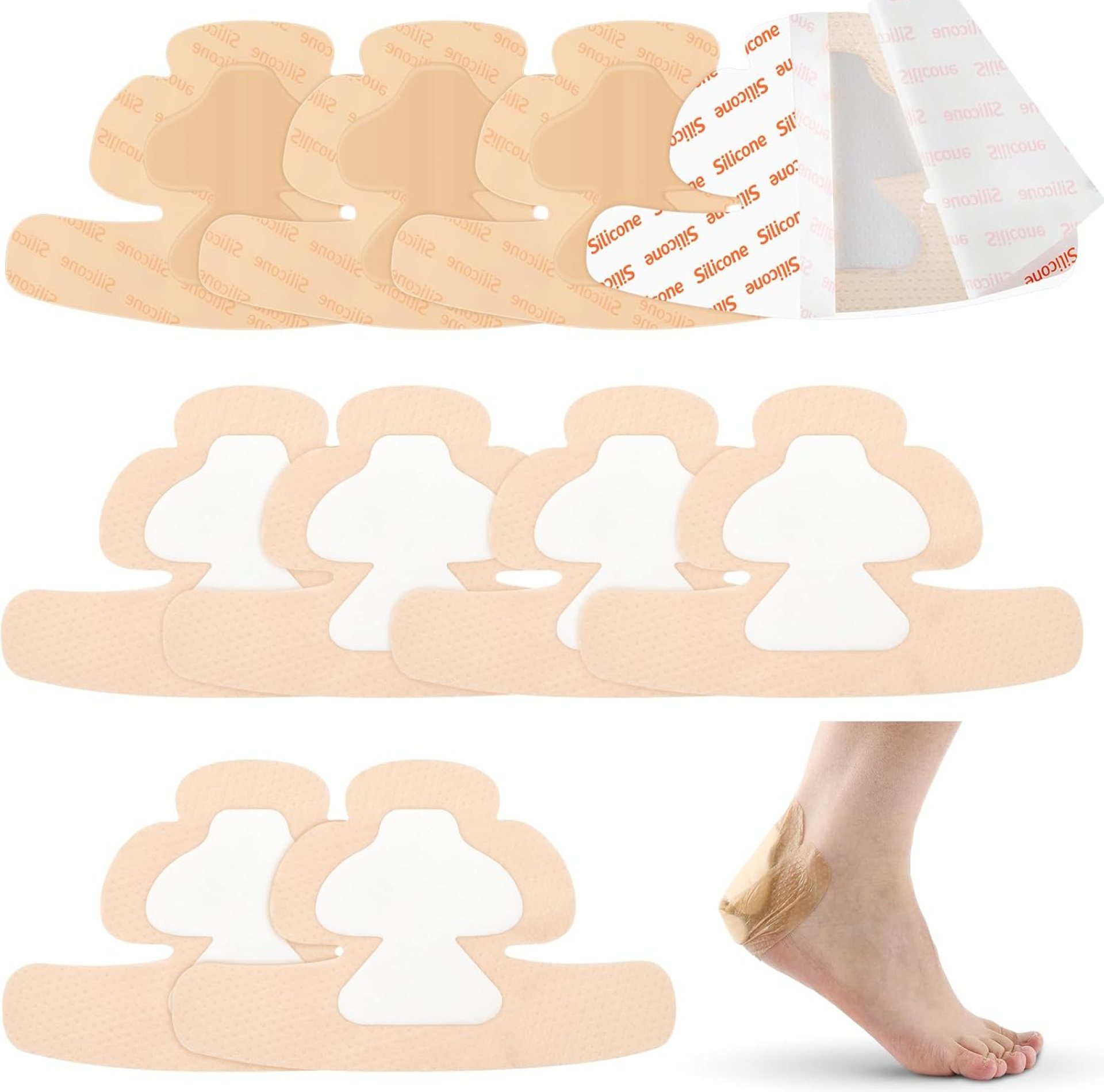 Timgle 10 Pcs 5 x 8 Inch Bordered Silicone Adhesive Foam Dressing, Wound Dressing Bandage, High Absorbency Silicone Bandages for Wounds Care Heel Elbow Wrist Foot, Beige Timgle 10 Pcs 5 x 8 Inch Bordered Silicone Adhesive Foam Dressing, Wound Dressing Bandage, High Absorbency Silicone Bandages for Wounds Care Heel Elbow Wrist Foot, Beige