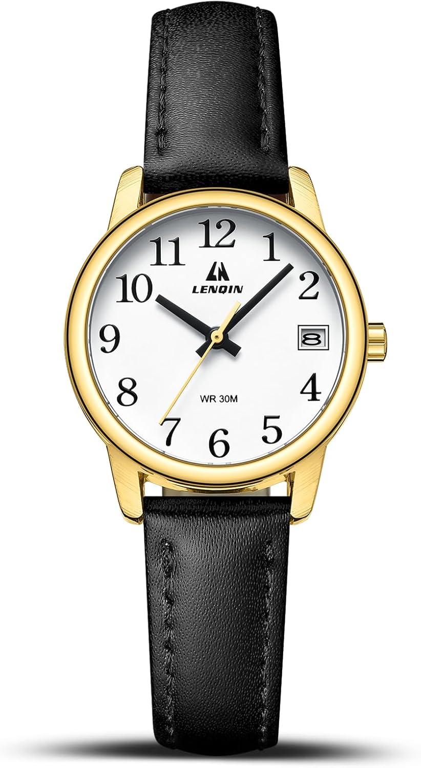LN LENQIN Womens Watch Analog Quartz Waterproof Ladies Watches for Women with Leather Strap Luminous Easy Reader Dial LN LENQIN Womens Watch Analog Quartz Waterproof Ladies Watches for Women with Leather Strap Luminous Easy Reader Dial