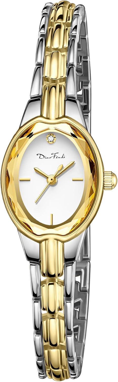 Diaofendi Gold Watches for Women Easy Read Ladies Quartz Wrist Watches with Small Vintage Bracelet Diaofendi Gold Watches for Women Easy Read Ladies Quartz Wrist Watches with Small Vintage Bracelet