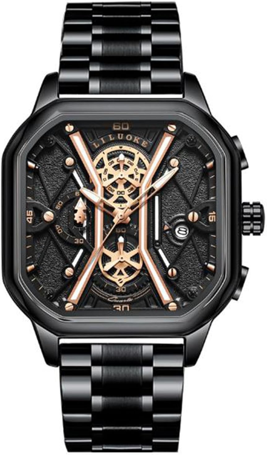 Mens Watches, Wrist Watches Luminous Design, Big Face Fashion Quartz Black Watch 30ATM, Casual Watch for Men Unique Gifts for Men Mens Watches, Wrist Watches Luminous Design, Big Face Fashion Quartz Black Watch 30ATM, Casual Watch for Men Unique Gifts for Men