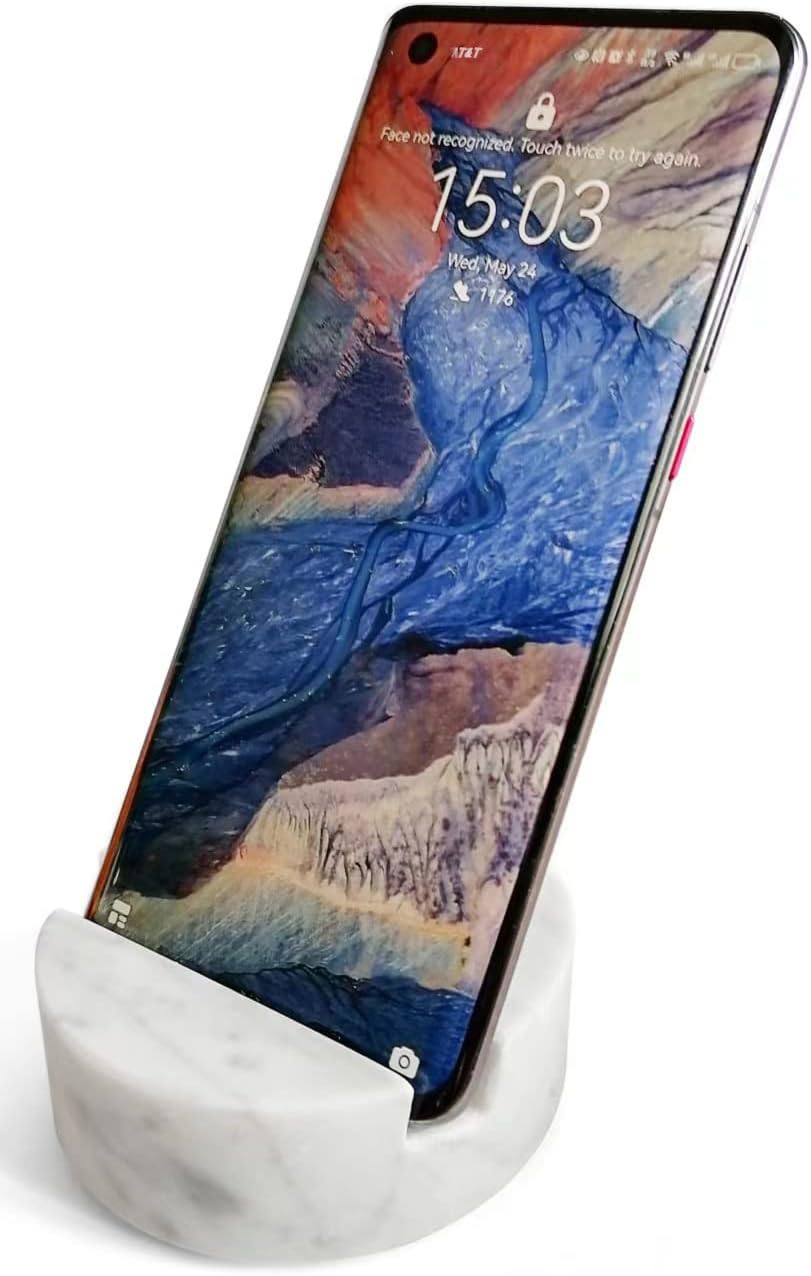 fashciaga Luxurious Marble Cell Phone Stand Holder for Cellphone Tablet On Desk, Countertop, Table, Nightstand. Heavy Solid Real Stone Mobile Phone Stands fashciaga Luxurious Marble Cell Phone Stand Holder for Cellphone Tablet On Desk, Countertop, Table, Nightstand. Heavy Solid Real Stone Mobile Phone Stands