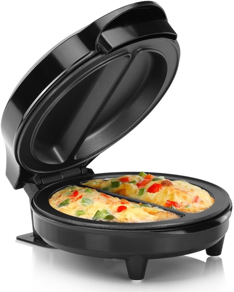 Holstein Housewares – Non-Stick Omelet & Frittata Maker, Stainless Steel – Makes 2 Individual Portions Quick & Easy (2 Section, Black) Holstein Housewares – Non-Stick Omelet & Frittata Maker, Stainless Steel – Makes 2 Individual Portions Quick & Easy (2 Section, Black)