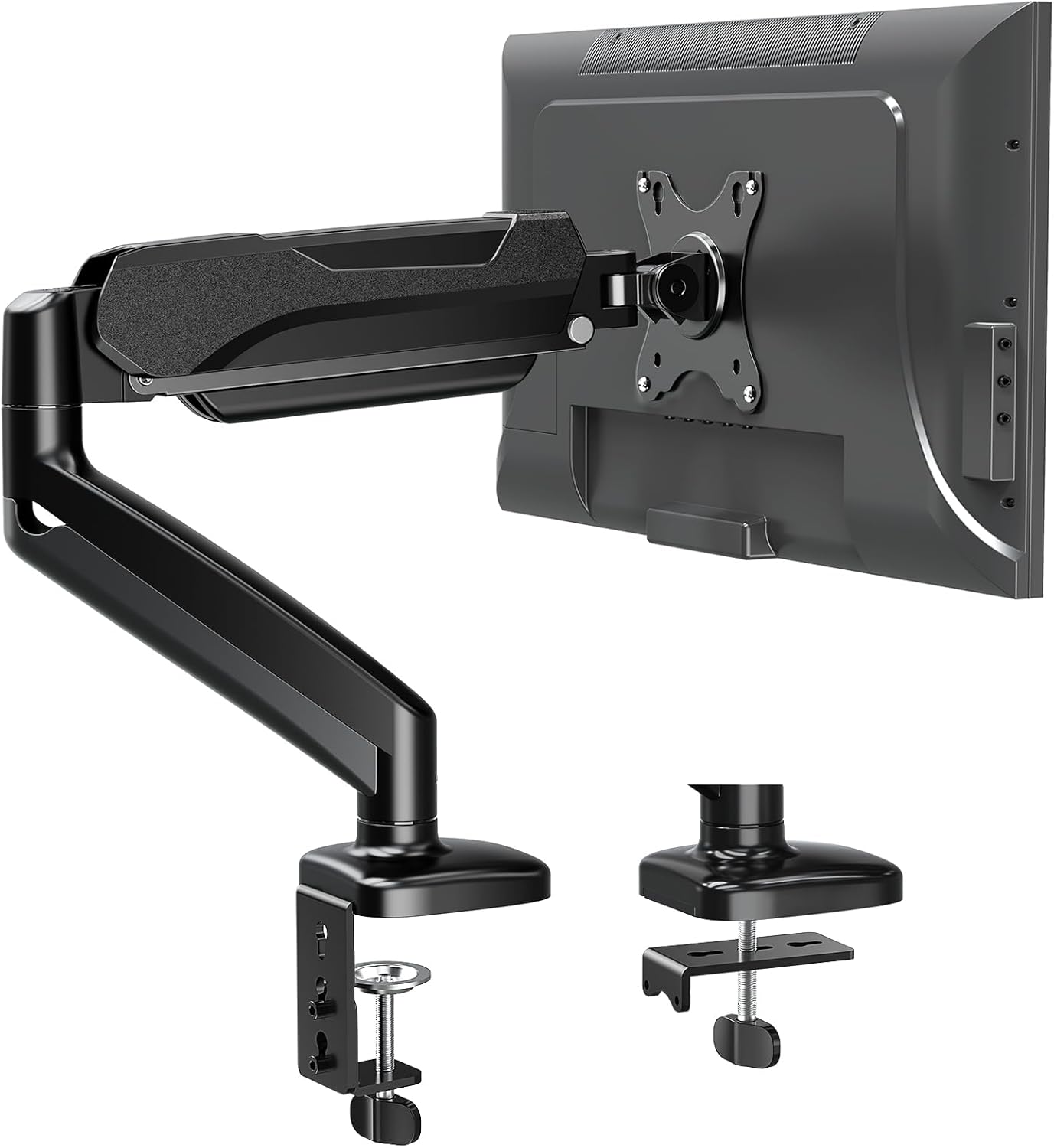 MOUNTUP Single Monitor Desk Mount, Adjustable Gas Spring Monitor Arm Support Max 32 Inch, 4.4-17.6lbs Screen, Computer Monitor Stand Holder with Clamp/Grommet Mounting Base, VESA Mount Bracket, Black MOUNTUP Single Monitor Desk Mount, Adjustable Gas Spring Monitor Arm Support Max 32 Inch, 4.4-17.6lbs Screen, Computer Monitor Stand Holder with Clamp/Grommet Mounting Base, VESA Mount Bracket, Black