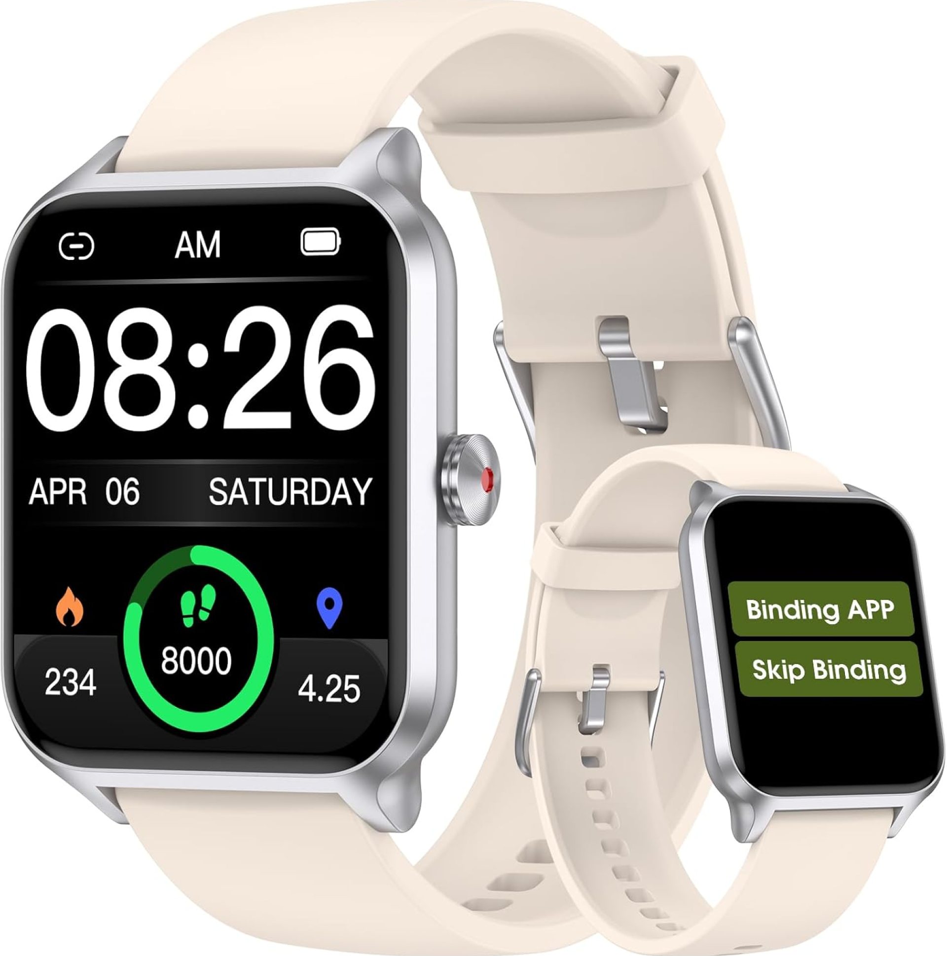 Smart Watch No App/Phone Required,42mm Smartwatch for Women Men,Fitness Tracker Watch with Heart Rate Monitor, Sleep Tracker, Pedometer,Step Counter,IP68 Waterproof, for Android iOS Phones Smart Watch No App/Phone Required,42mm Smartwatch for Women Men,Fitness Tracker Watch with Heart Rate Monitor, Sleep Tracker, Pedometer,Step Counter,IP68 Waterproof, for Android iOS Phones