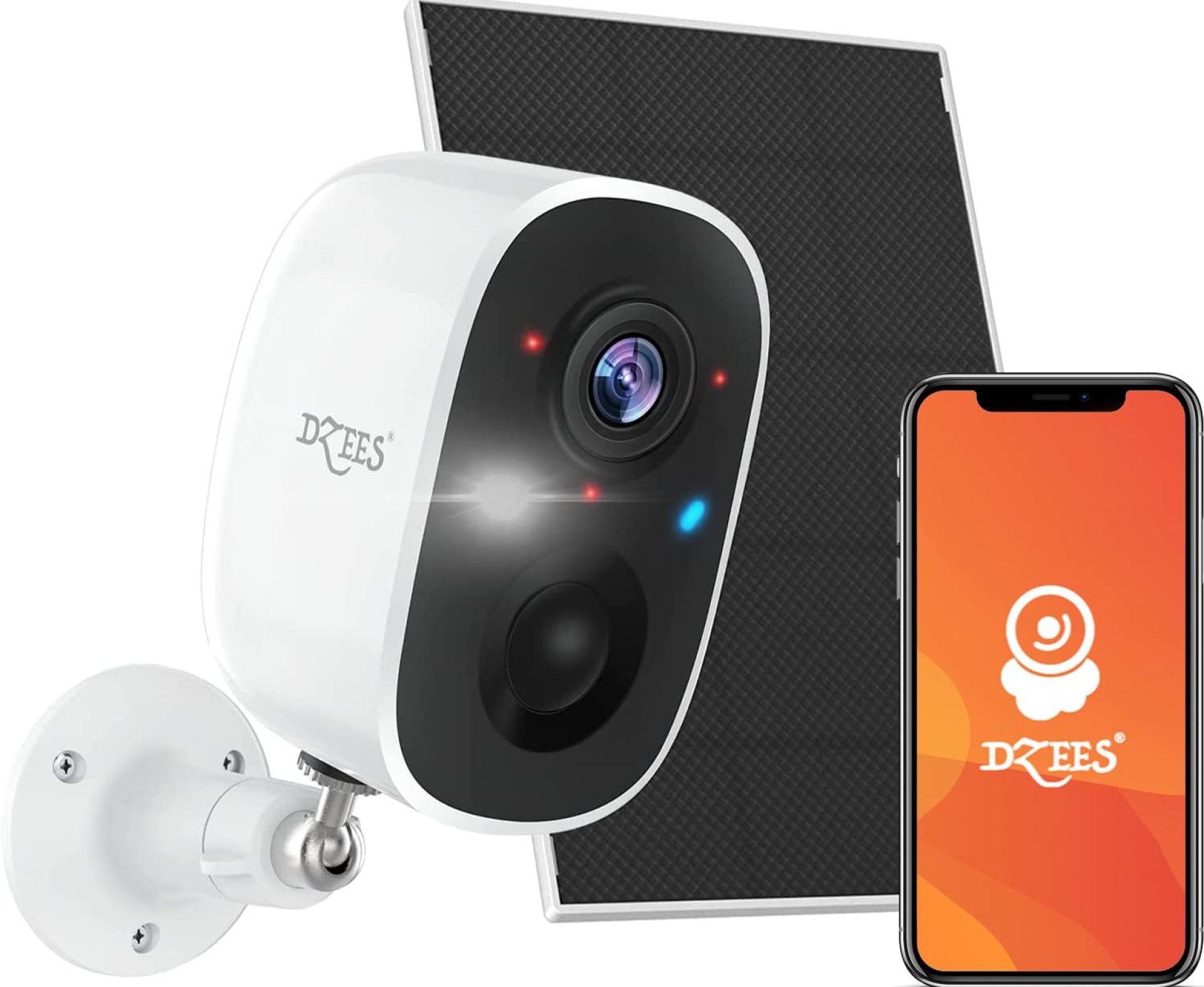 Dzees Solar Powered Security Cameras Wireless Outdoor WiFi, 2K Color Night Vision Outdoor Camera, Wireless Home Security Cameras System with Solar Panel, Spotlight/Alarm, AI Detection, 2-Way Talk Dzees Solar Powered Security Cameras Wireless Outdoor WiFi, 2K Color Night Vision Outdoor Camera, Wireless Home Security Cameras System with Solar Panel, Spotlight/Alarm, AI Detection, 2-Way Talk
