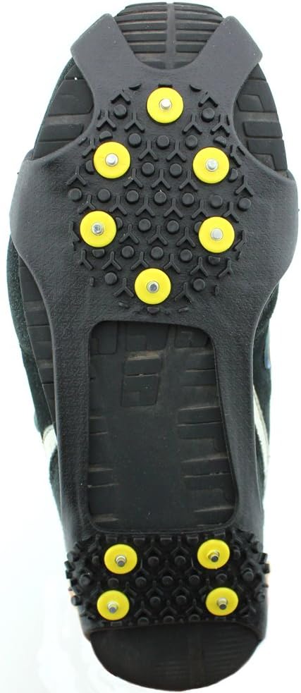 Ice Cleats Grippers for Shoes and Boots 24 Teeth Crampons 10 Teeth Tiny Spikes Ice Cleats for Walk on Ice Snow and Freezing Mud Ice Cleats Grippers for Shoes and Boots 24 Teeth Crampons 10 Teeth Tiny Spikes Ice Cleats for Walk on Ice Snow and Freezing Mud