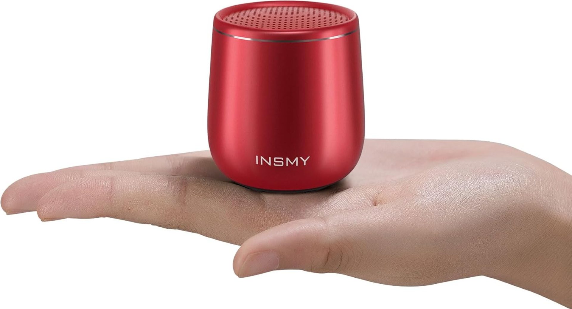 INSMY Small Bluetooth Speaker, Waterproof Mini Portable Wireless Speaker, Punchy Bass Rich Audio Stereo Pairing, Handheld Pocket Size, Built in Mic for Hiking Biking Gift Laptop Tablet (Red) INSMY Small Bluetooth Speaker, Waterproof Mini Portable Wireless Speaker, Punchy Bass Rich Audio Stereo Pairing, Handheld Pocket Size, Built in Mic for Hiking Biking Gift Laptop Tablet (Red)